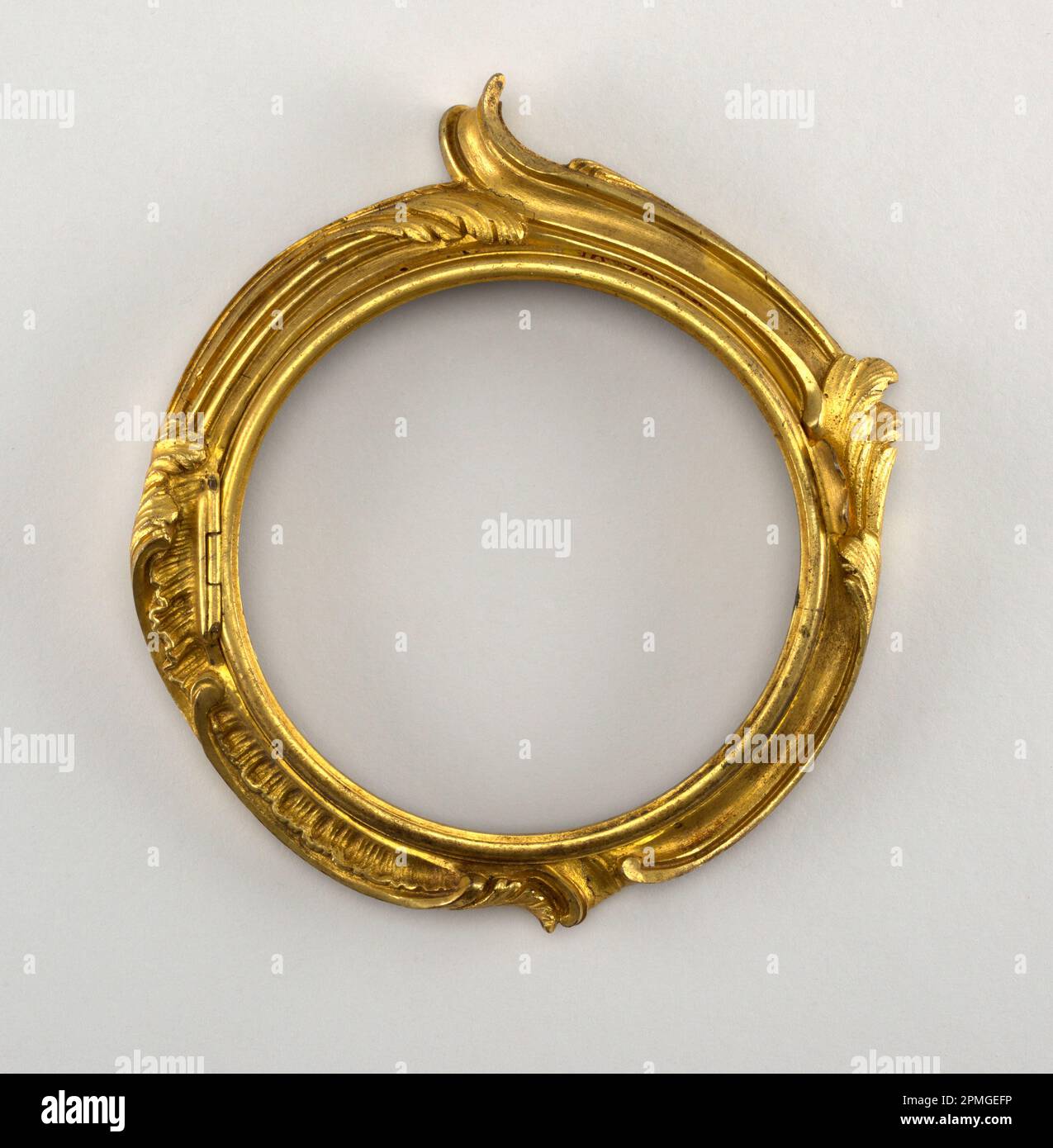 Frame, Cast and fire-gilt bronze, Circular, with large rocaille