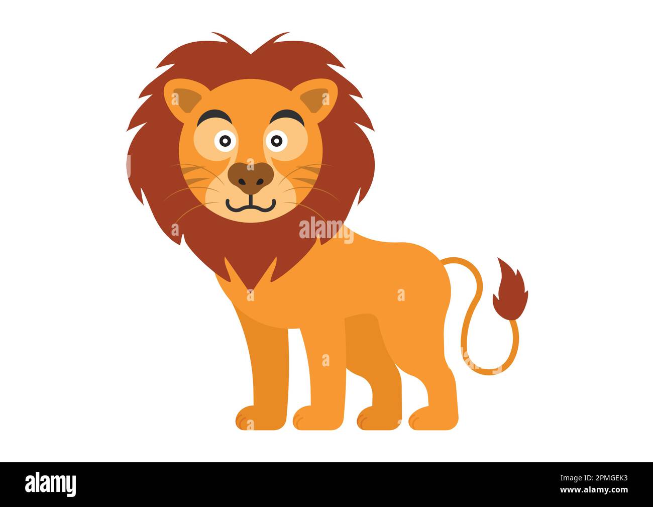 Cute Lion. Jungle Wildlife animal. Jungle Life Clip Art Stock Vector ...