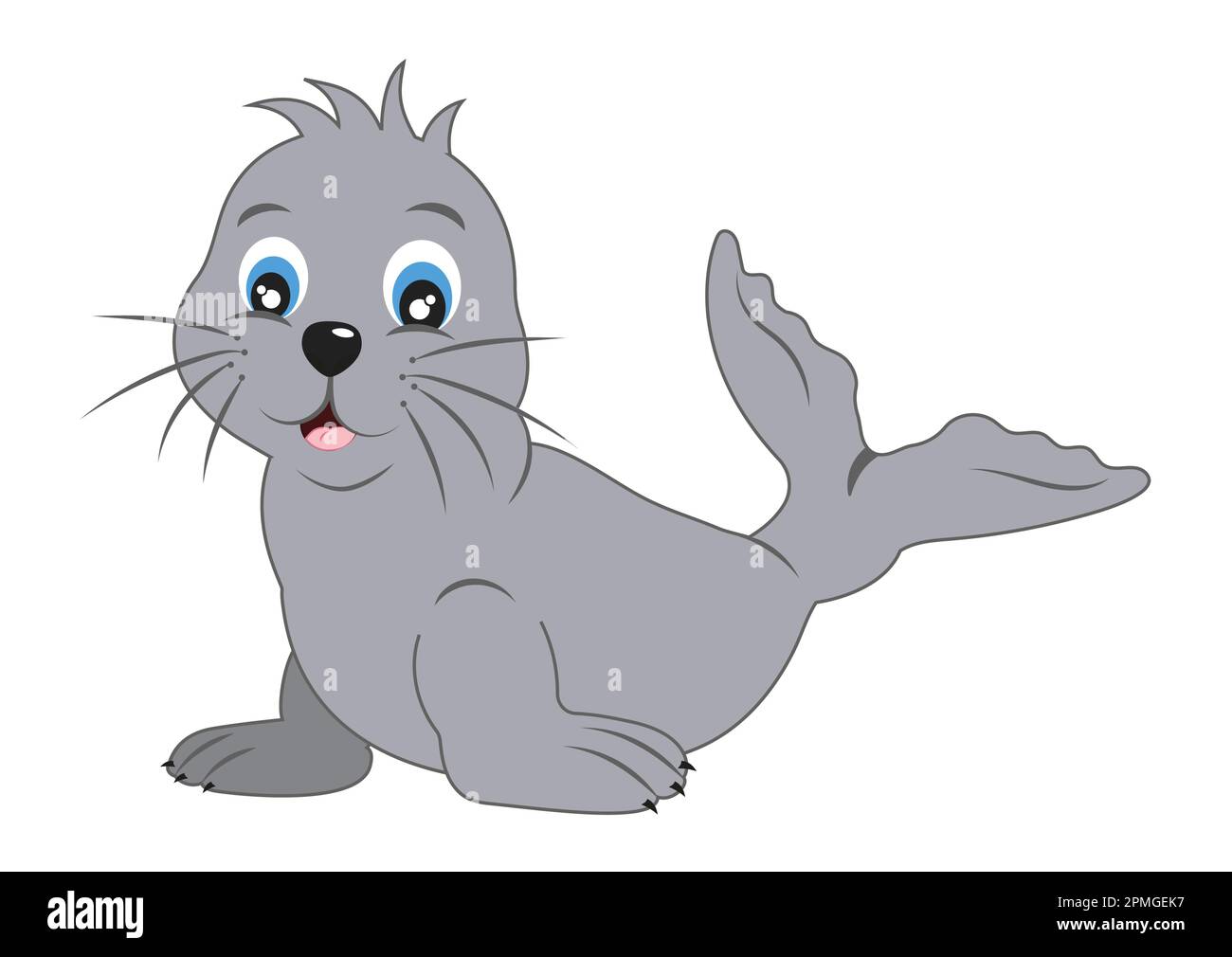 Cute Cartoon Seal. Vector Illustration of Seal Stock Vector Image & Art ...