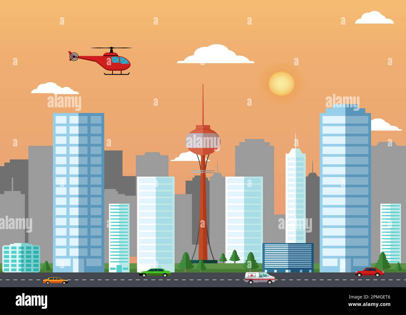 City Landscape Background Vector Illustration Stock Vector Image & Art ...