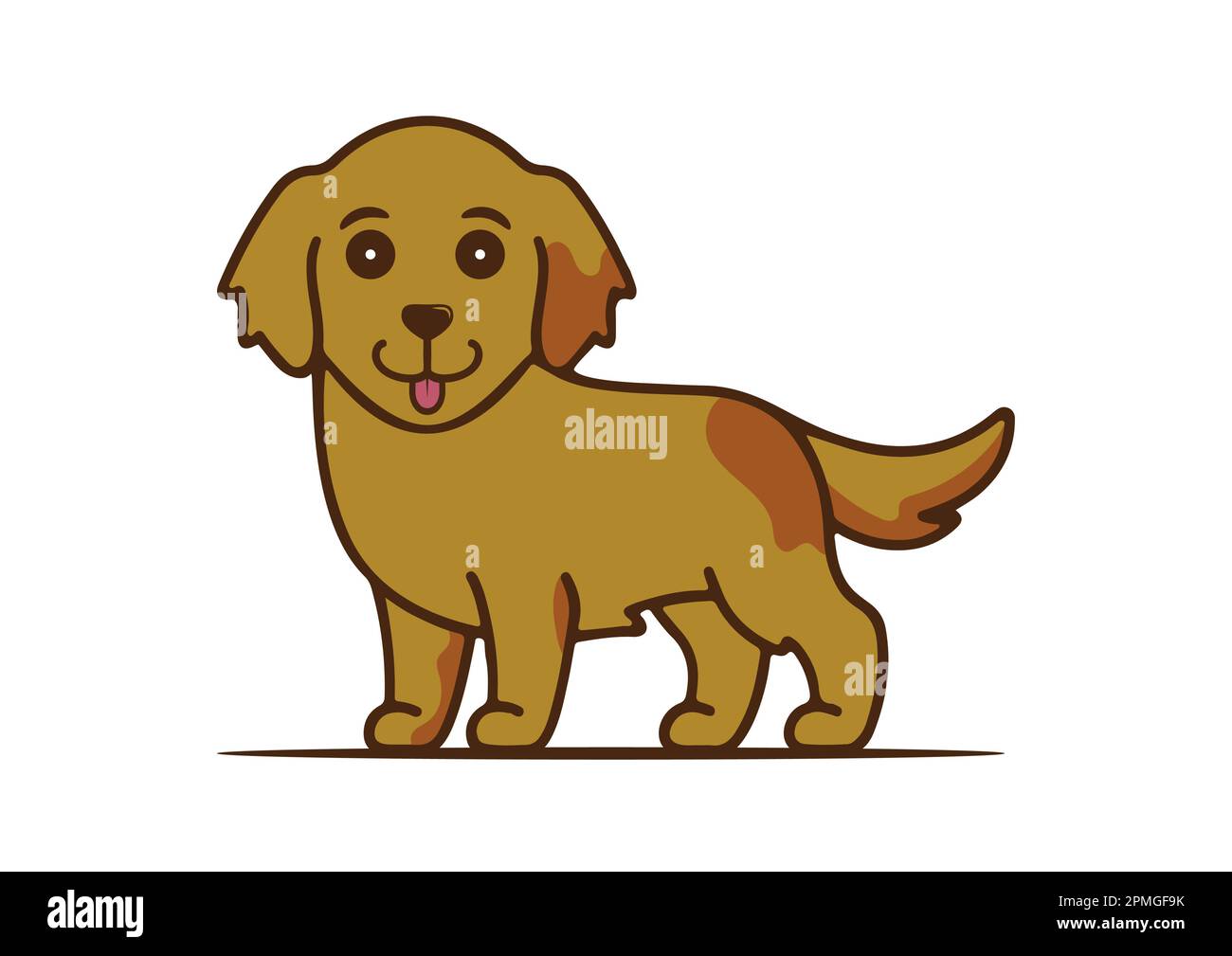 Dog Icon Vector Flat Design On White Background Stock Vector
