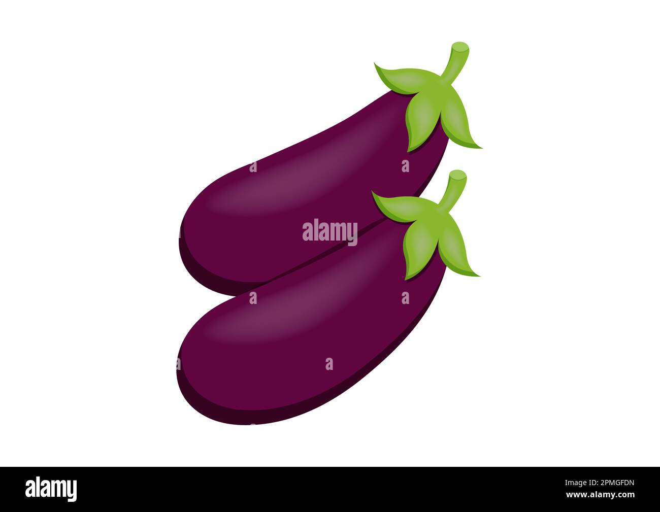 Eggplants Clipart Vector On White Background Stock Vector Image & Art Alamy