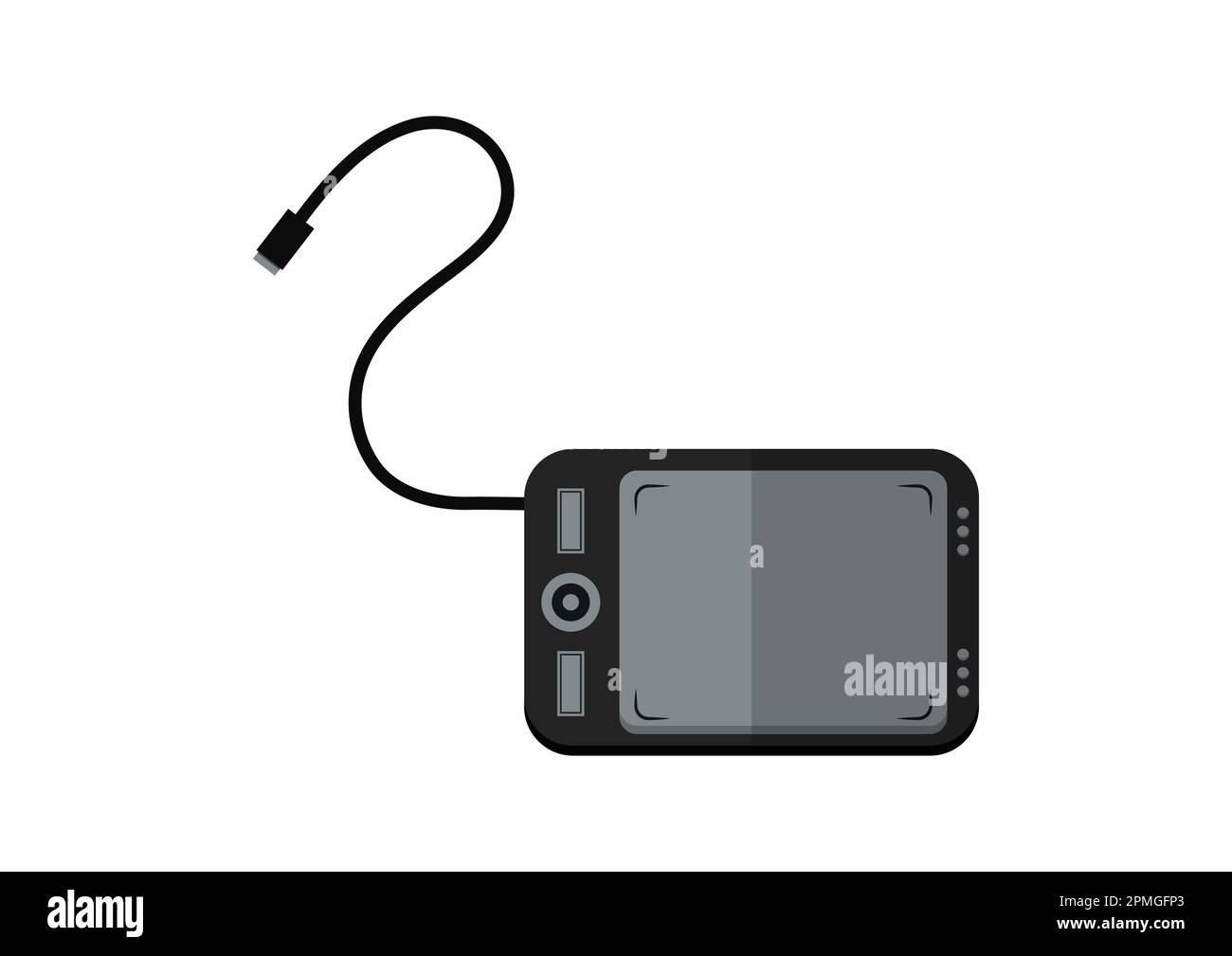 Graphic Tablet Vector Flat Design . Drawing Tablet Clipart Isolated On