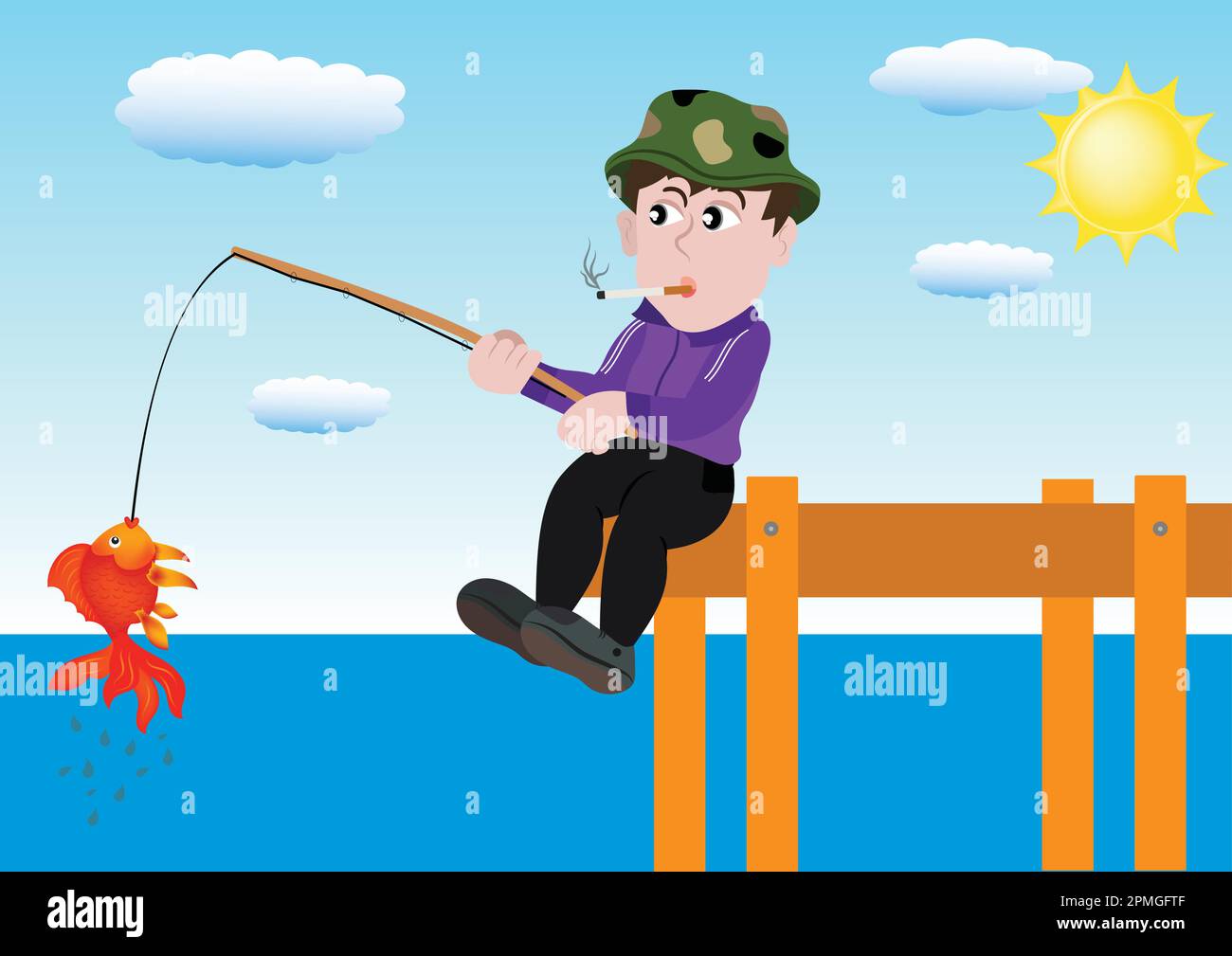 Fishing Store, Salmon Fish Catch Tackles and Lures Stock Vector -  Illustration of catch, fisherman: 174415934