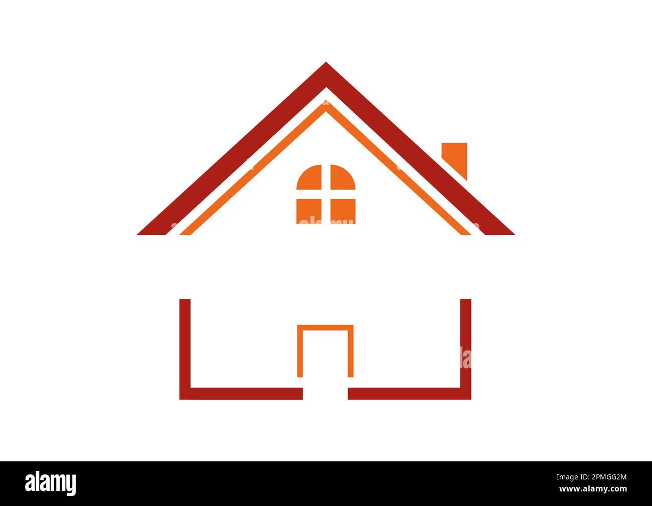 House property flat logo design template Stock Vector