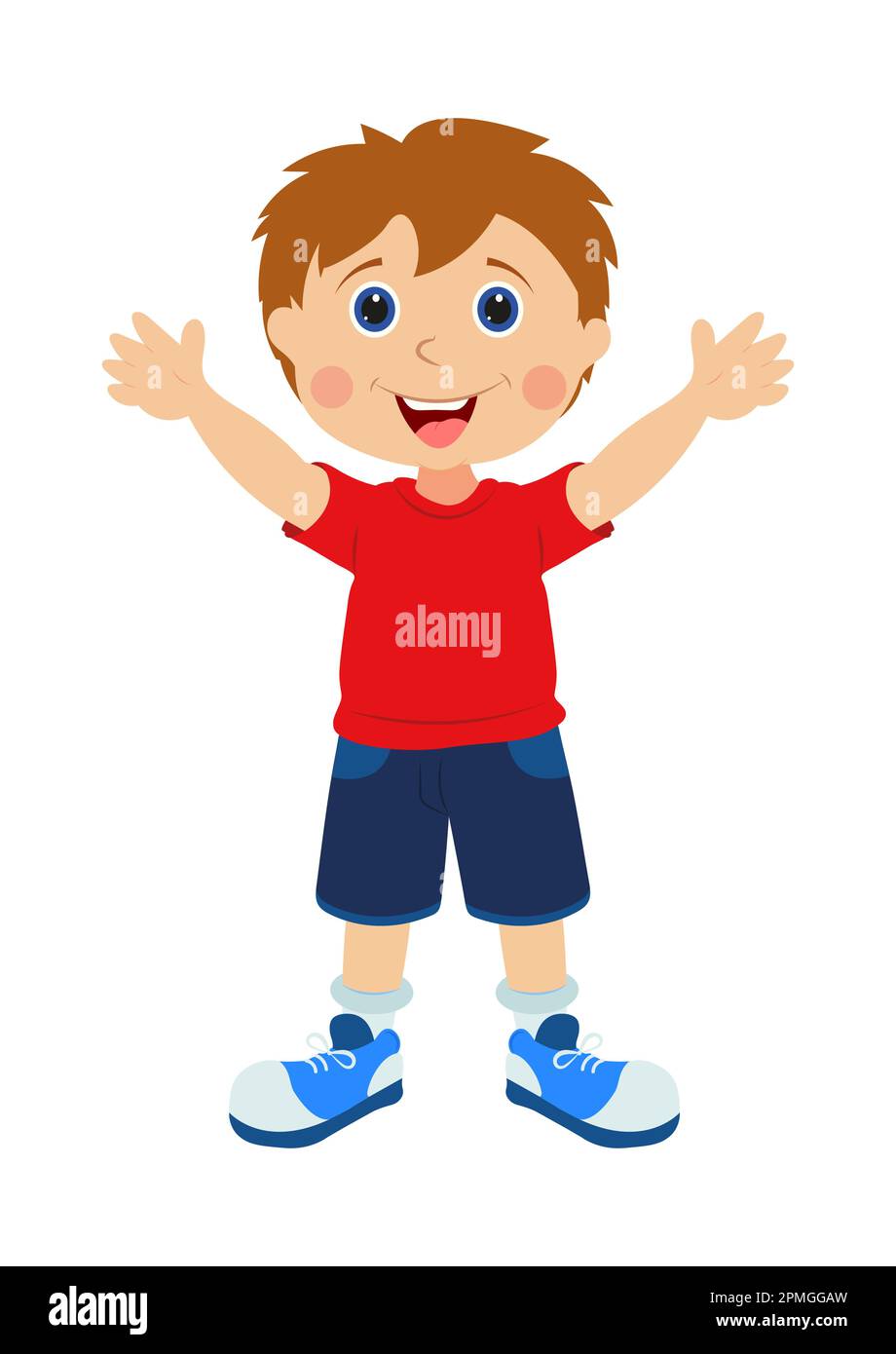 Happy Kid. Vector Happy Child Cartoon Character Stock Vector