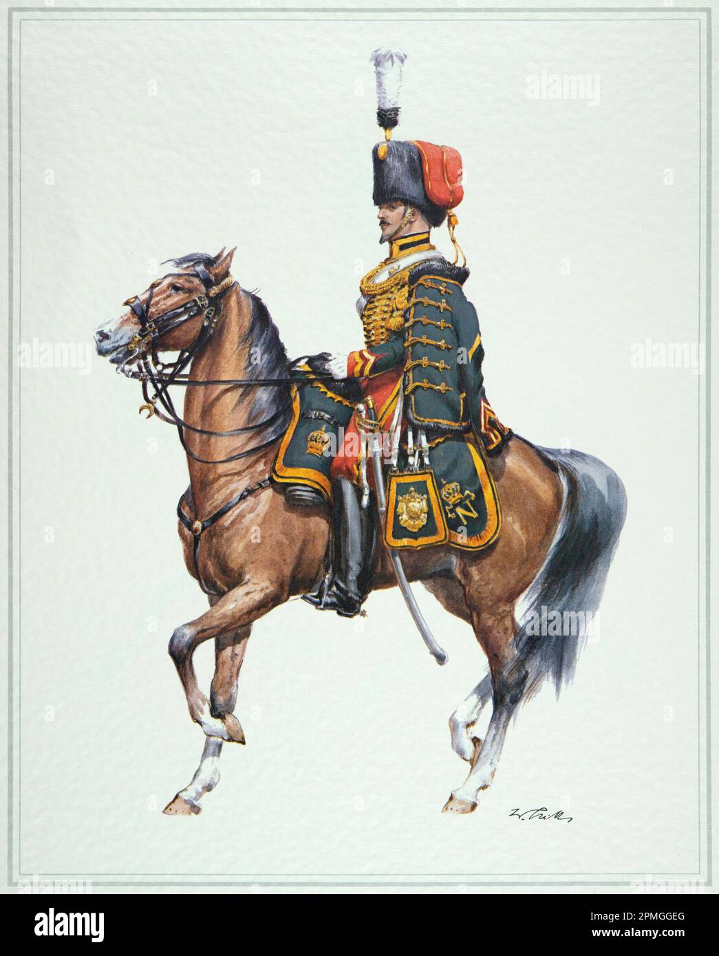 Marshal of Logis of the Imperial Guard of the French Empire between 1856 and 1860 Stock Photo