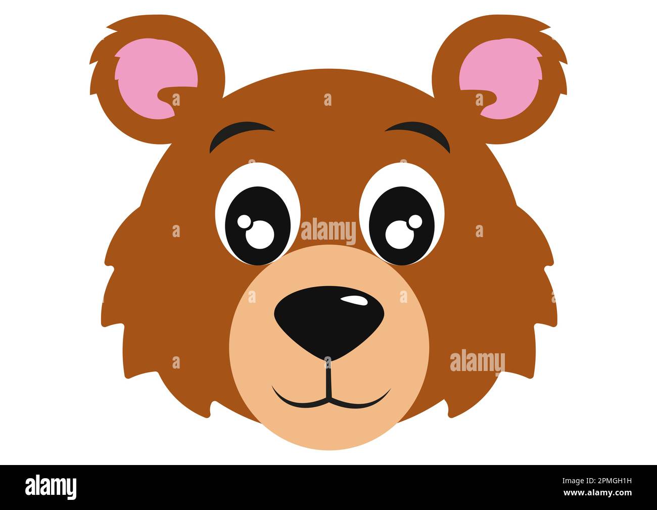 Icon of bear face animals vector bear face stock vector image art
