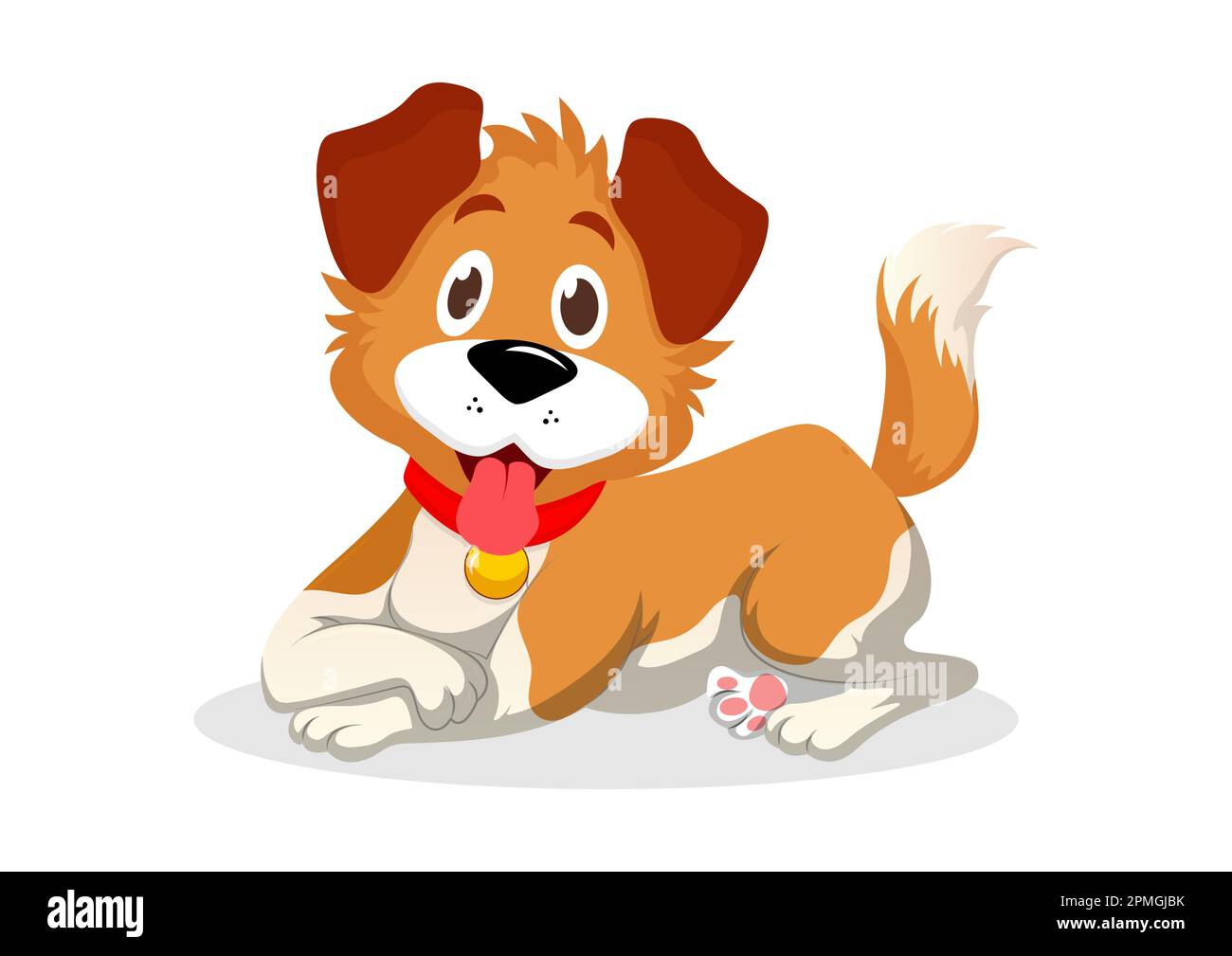 Little dog isolated on white background. Cute puppy Stock Vector Image ...