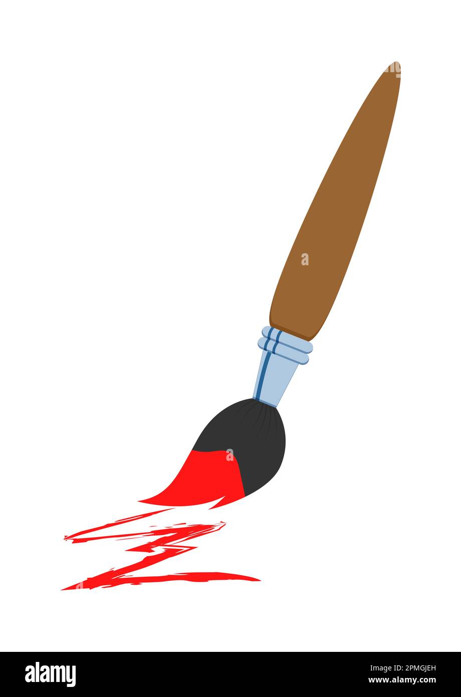 Painting Brush Vector Clipart Isolated On White Background Stock Vector Image & Art Alamy