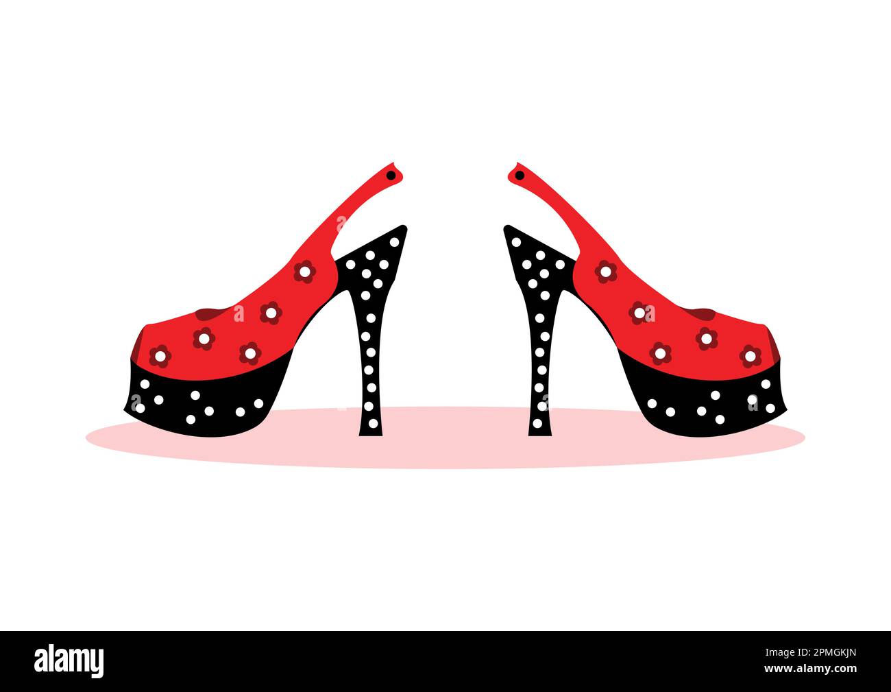 Retro Style Red Heels Stock Vector Image & Art Alamy