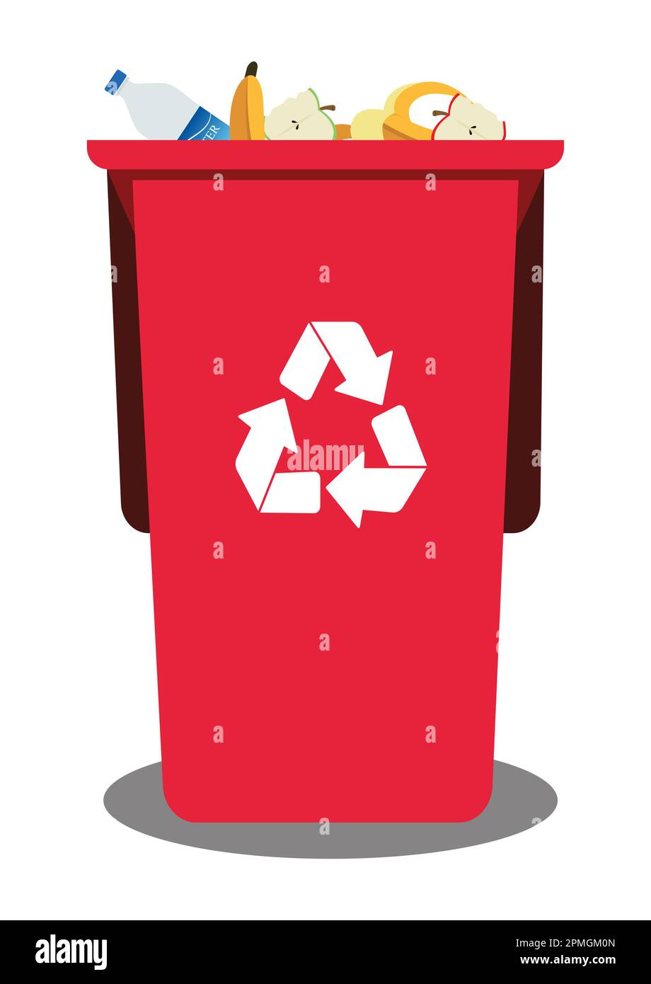 Stewed Red Garbage Can. Recycle Bin Stock Vector Image & Art Alamy