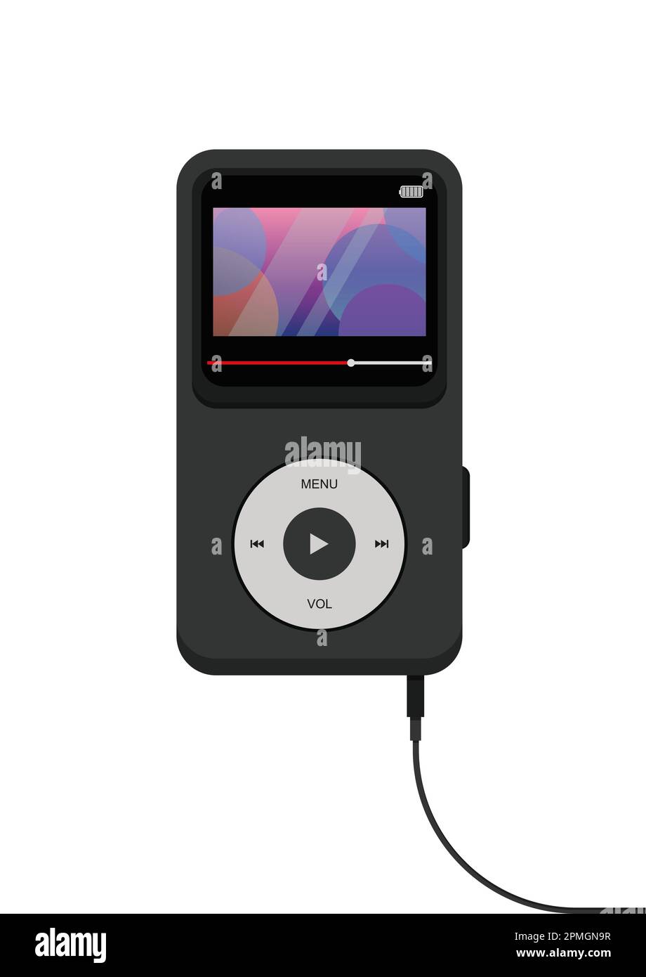 MP3 Player Clipart Vector Flat Design Isolated On White Background