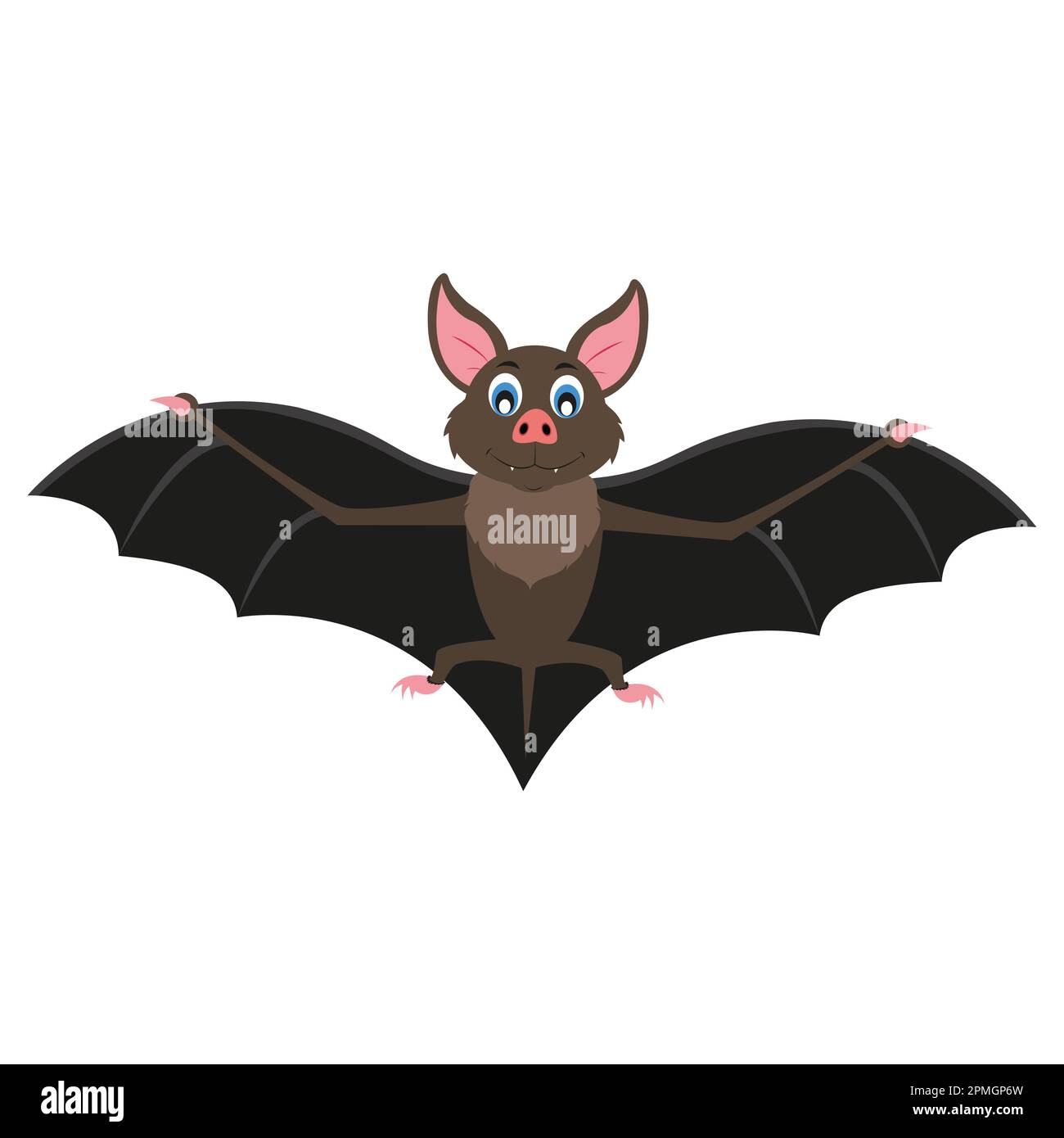 Vector illustration of Bat. Cartoon Bat Stock Vector