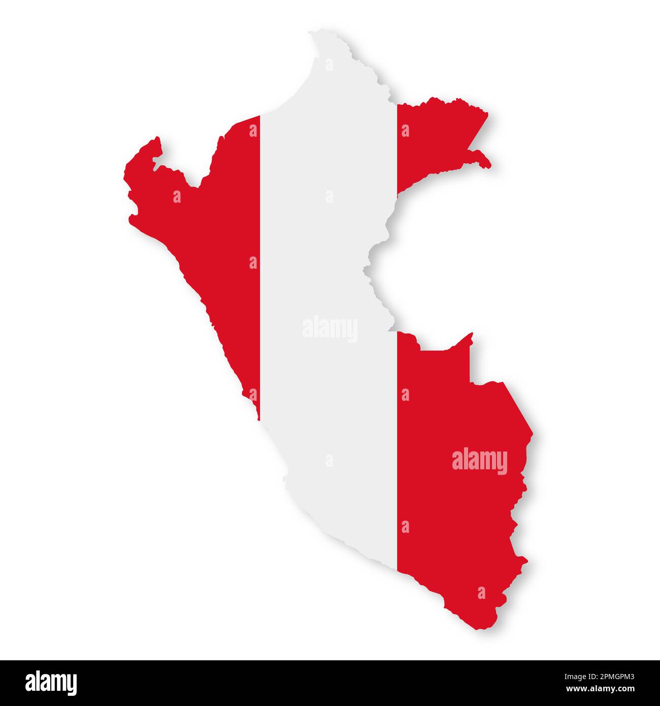Peru map on white background with clipping path 3d illustration Stock Photo Alamy
