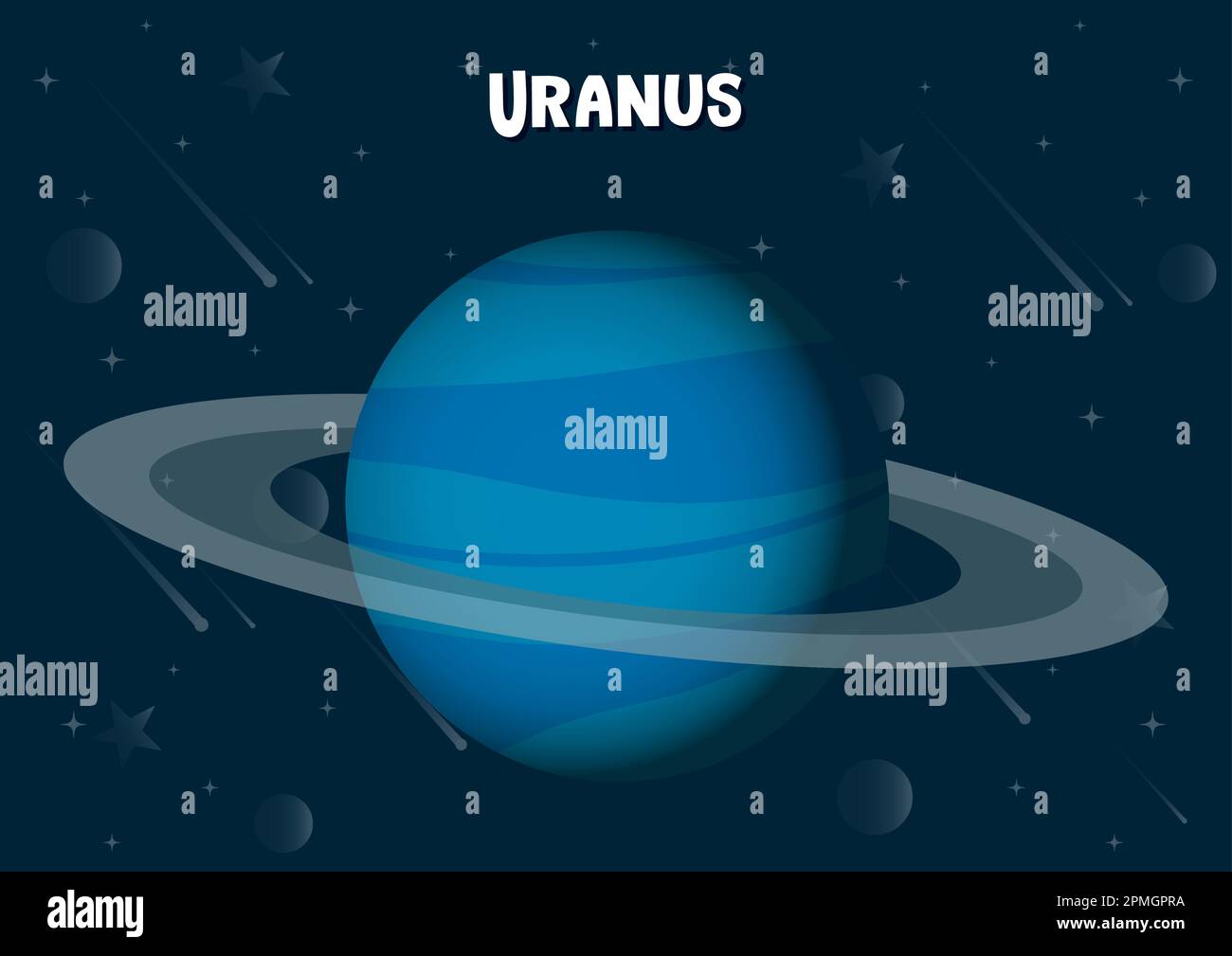 Vector illustration of Uranus planet Stock Vector