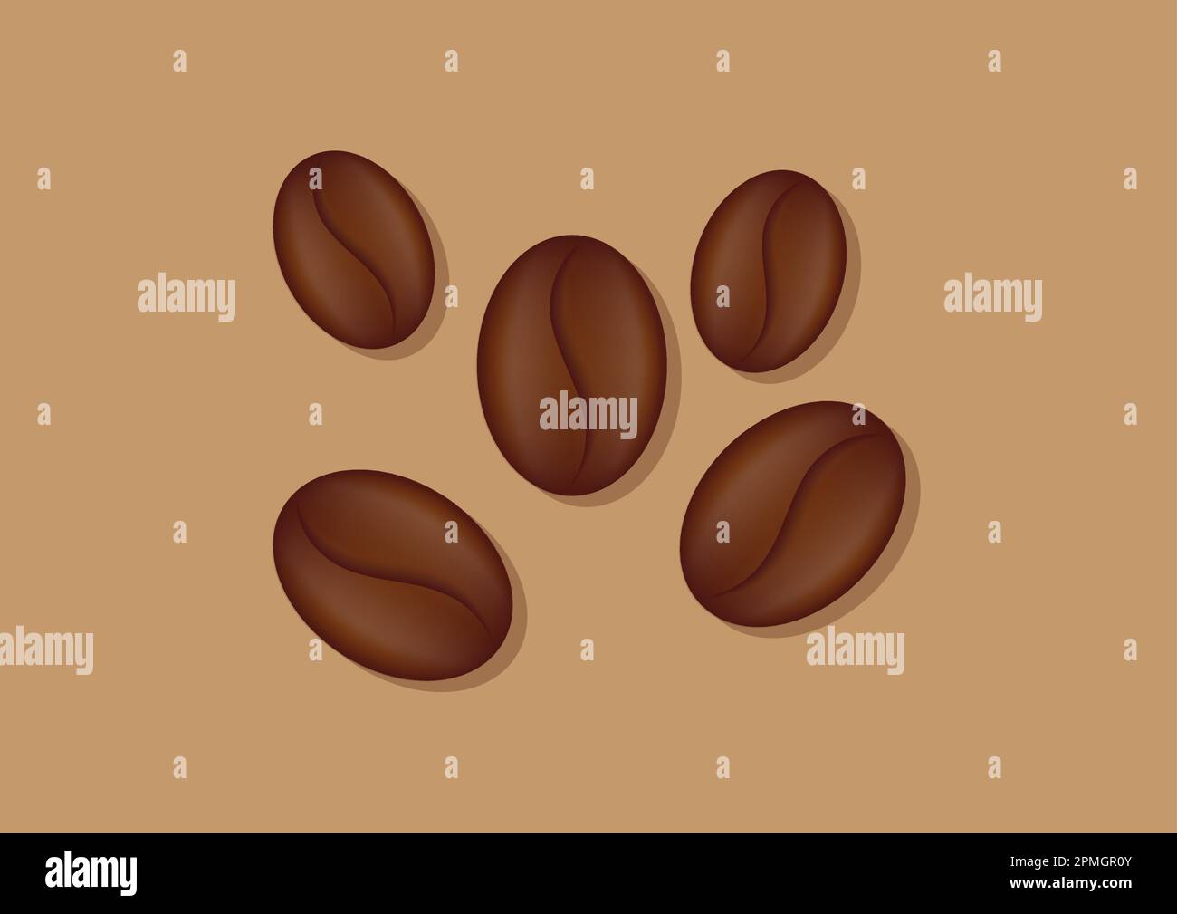 Realistic Coffee Beans Clipart Vector Stock Vector