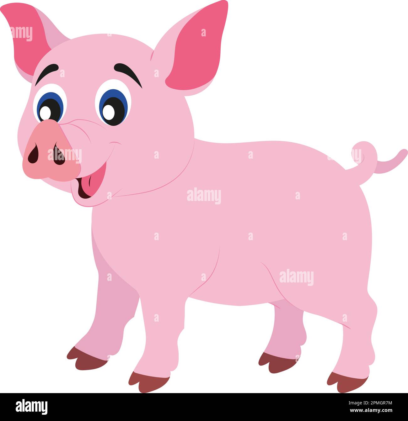 Vector Pig Cartoon Character Stock Vector