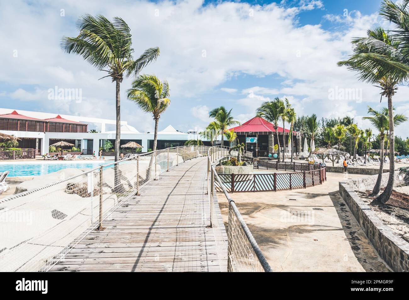 Guadeloupe, Saint Francois November 10 2022 Relaxing scenery at