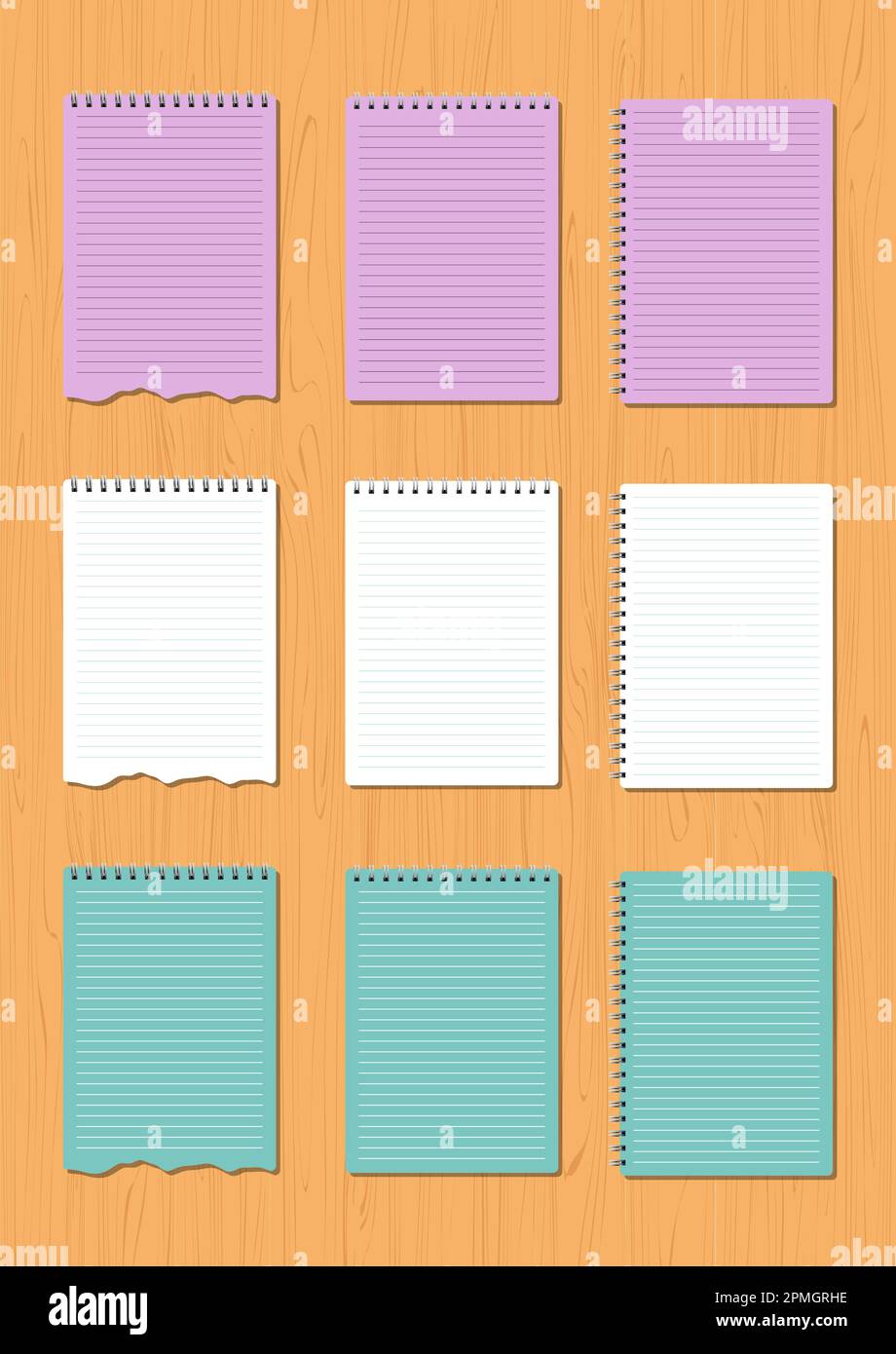 Torn notebook Stock Vector Images Alamy