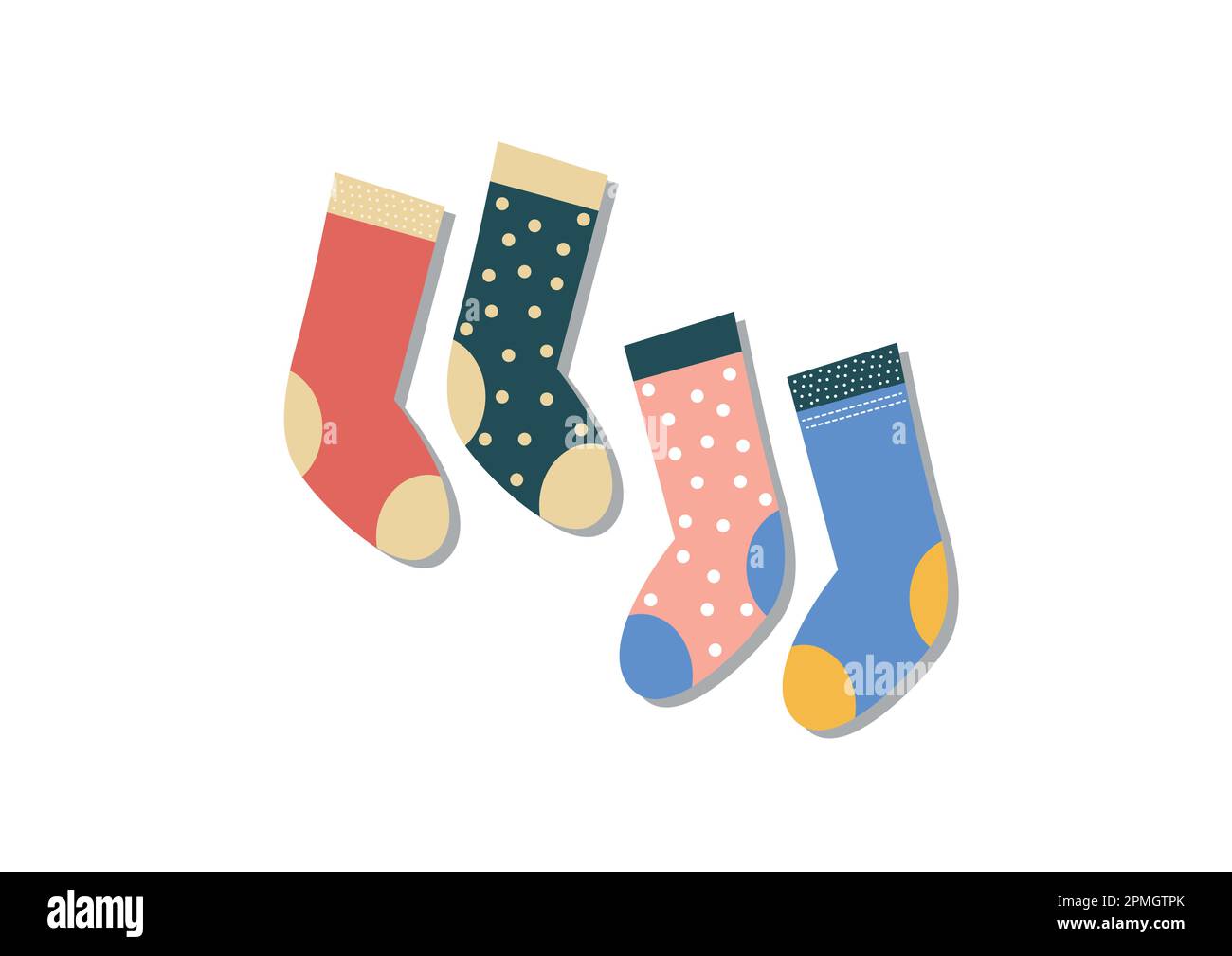 Premium Vector  Winter holiday socks with patterns. christmas socks. in  flat cartoon style.