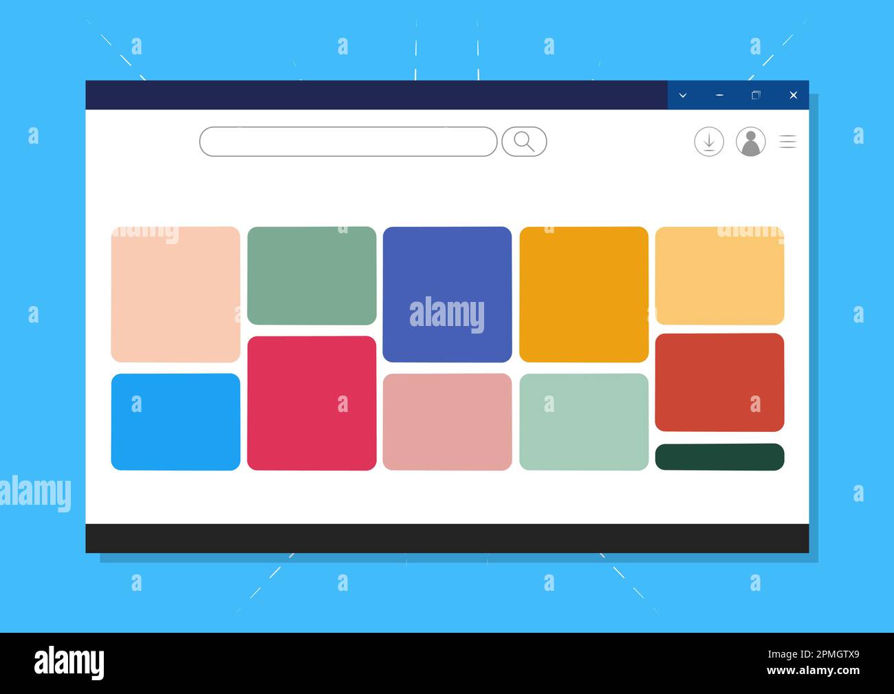 Web page ui design template vector illustration stock vector image