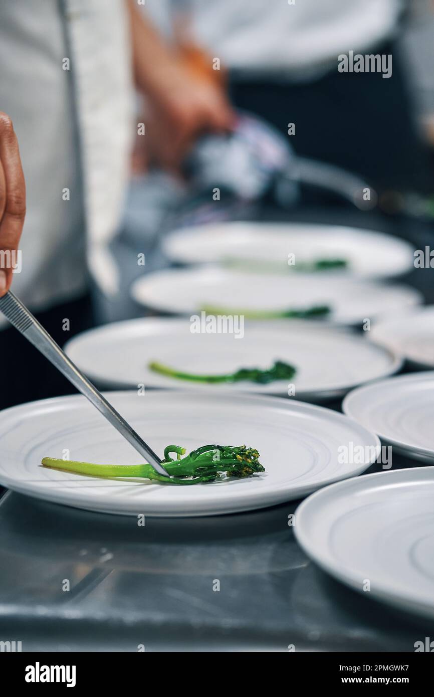 vegetable garnish food presentation Stock Photo Alamy