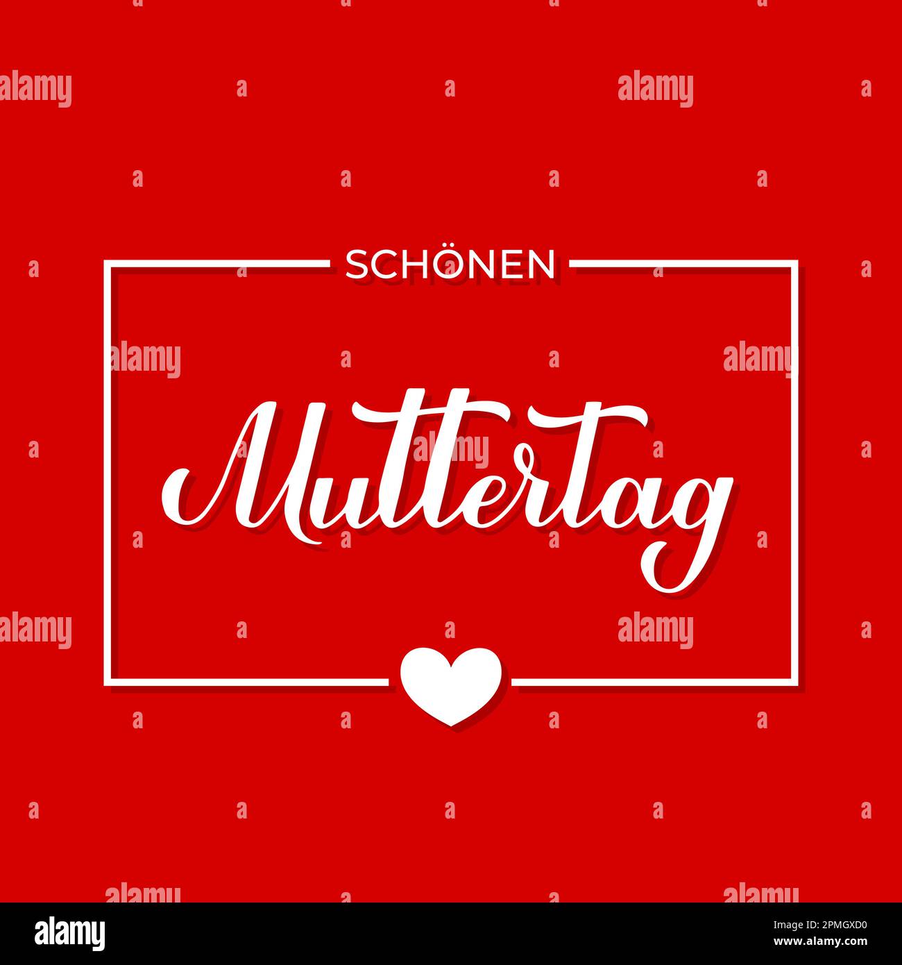Muttertag calligraphy hand lettering. Happy Mothers Day in German. Vector template for