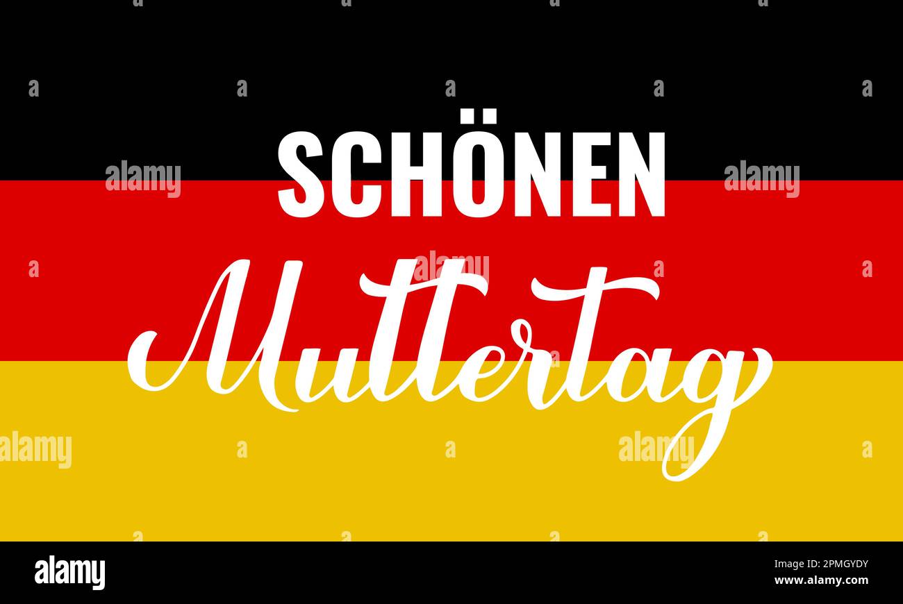 Zum muttertag typography poster happy mothers day in german vector