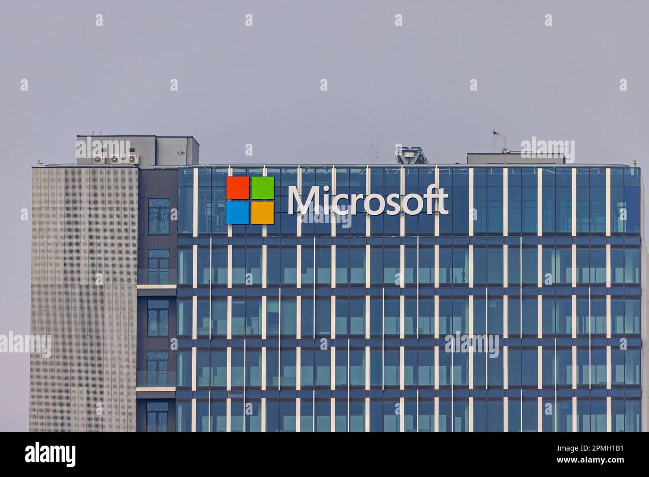 Belgrade, Serbia - April 09, 2023: Computer Software Company Microsoft