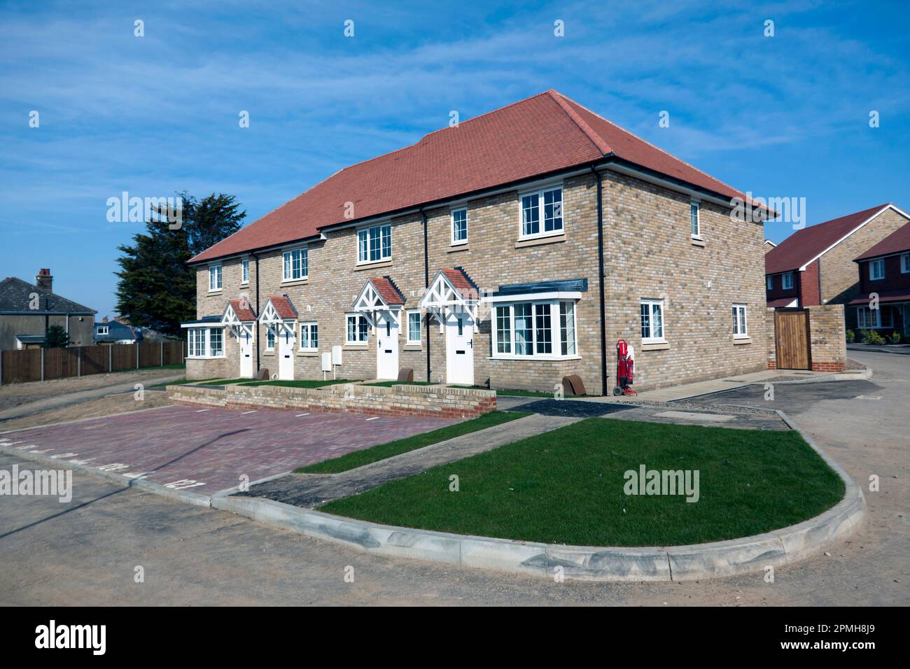 Unoccupied, Newbuild houses on Millers Retreat, a new housing development being built on