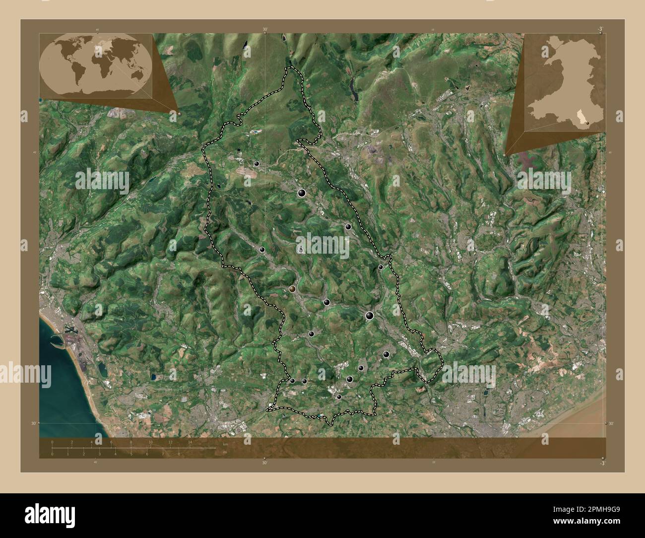Rhondda Cynon Taf, region of Wales Great Britain. Low resolution