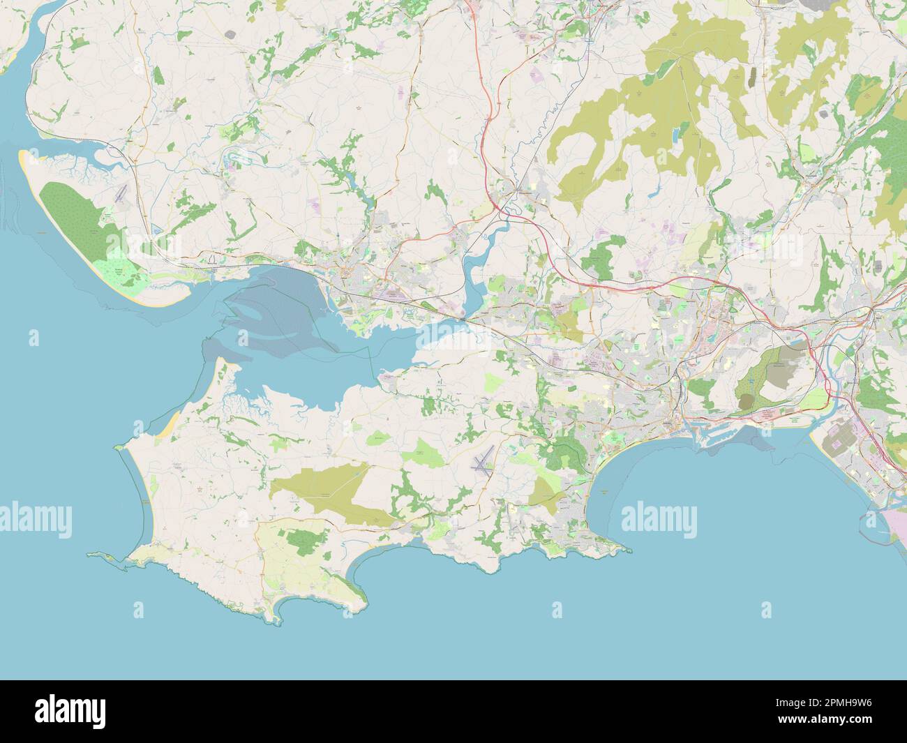 Swansea, region of Wales - Great Britain. Open Street Map Stock Photo ...