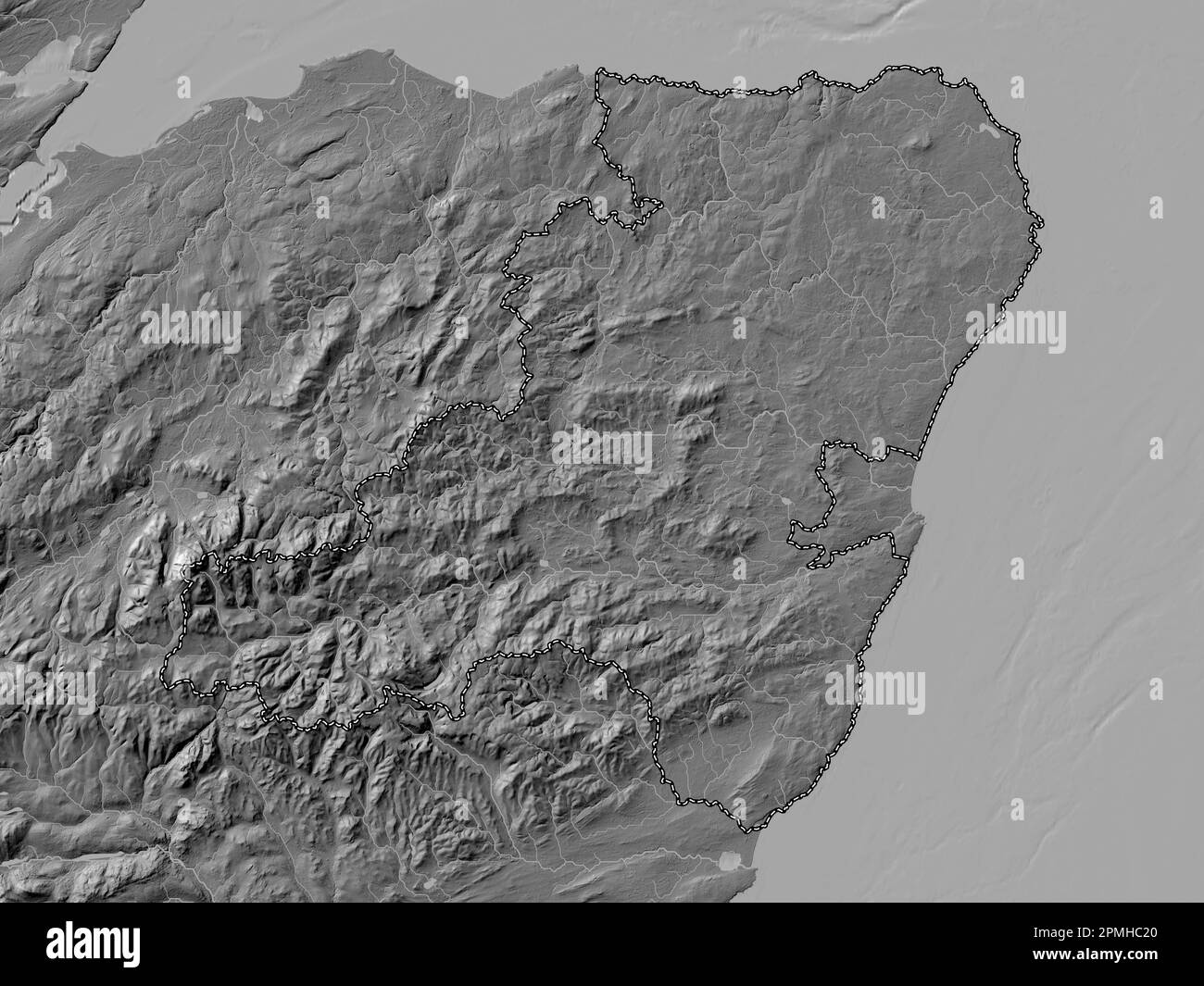 Aberdeenshire, region of Scotland Great Britain. Bilevel elevation