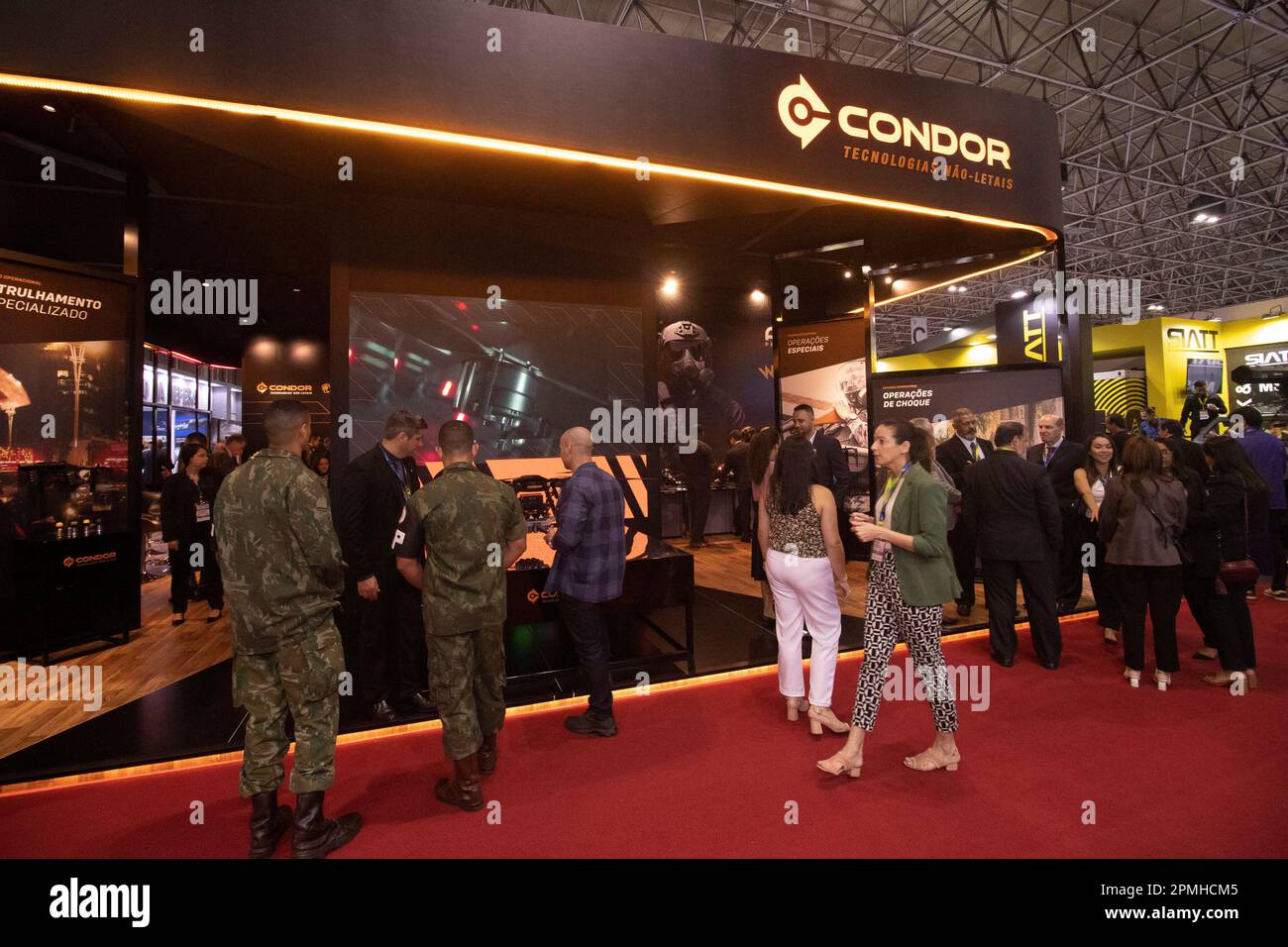Rio De Janeiro, Brazil. 13th Apr, 2023. Condor company stand during ...