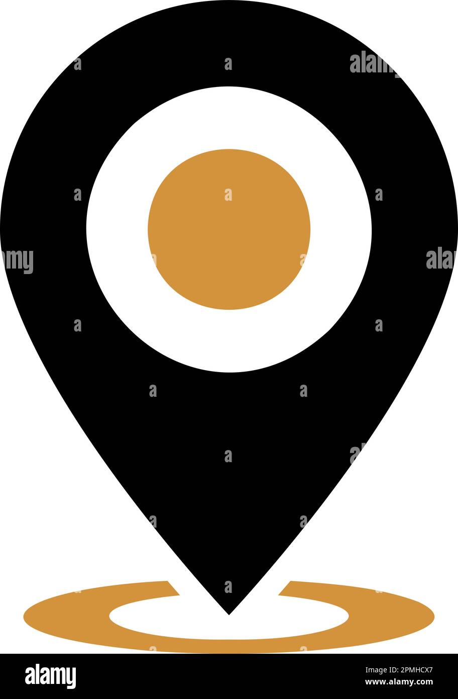 Vector icon of location pin as place position concept Stock Vector ...