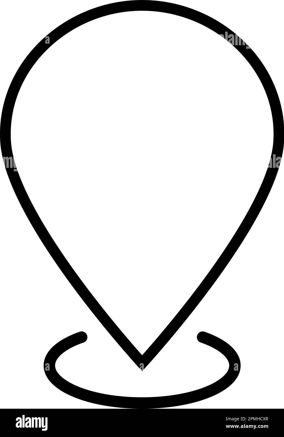 Linear vector icon of location pin as place position concept Stock ...