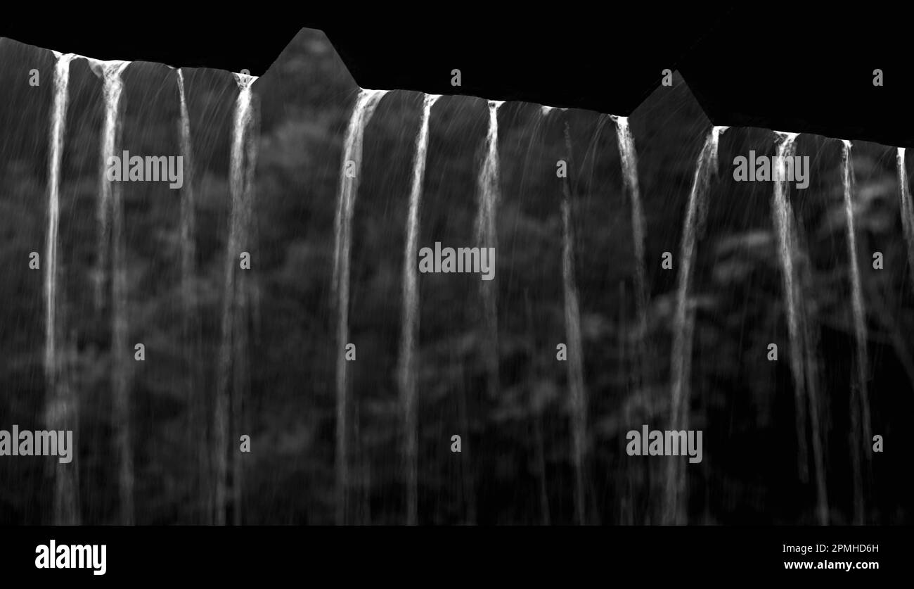 Cayenne, France. 13th Apr, 2023. Illustration shows rain streaming from
