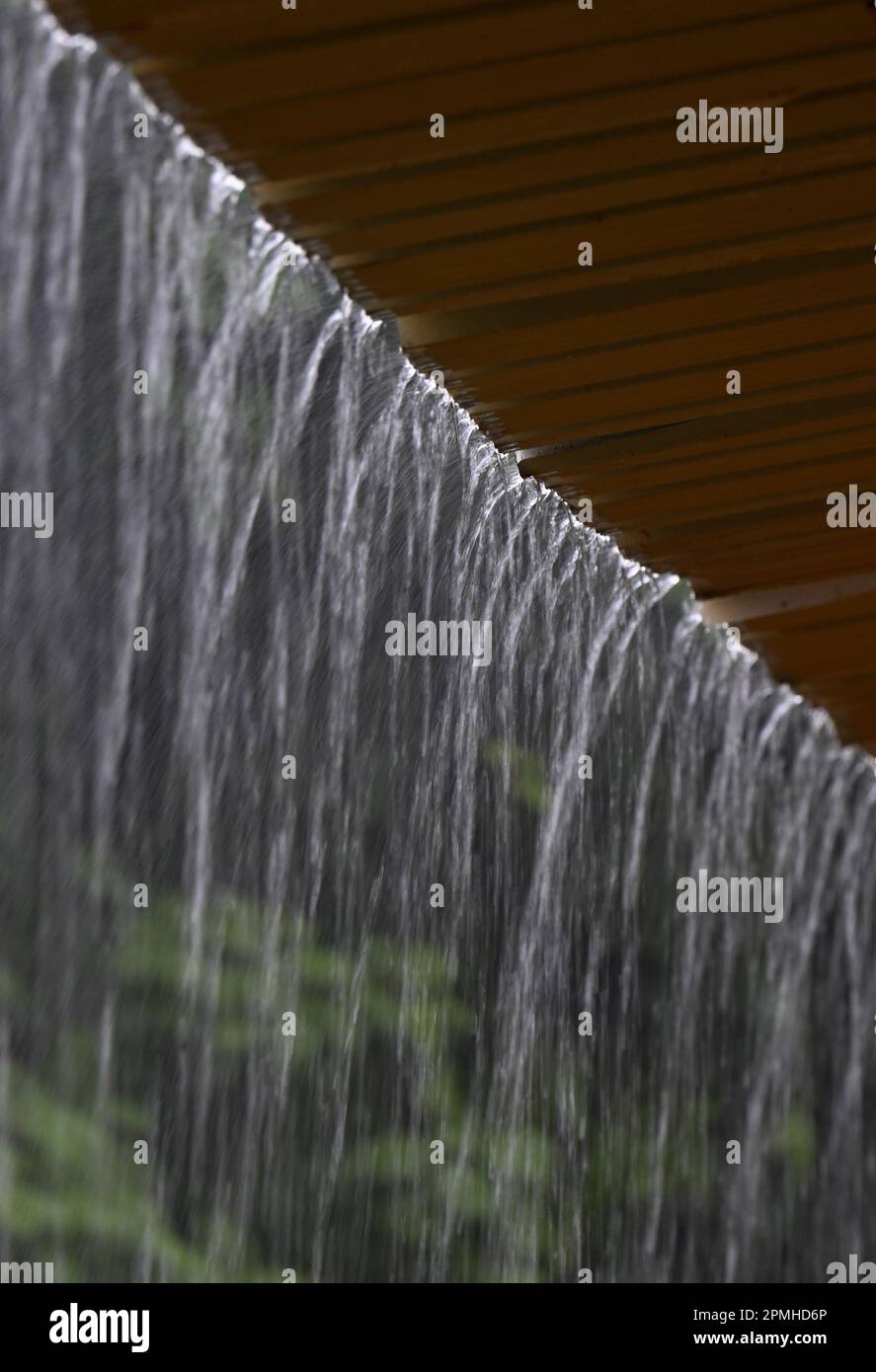 Cayenne, France. 13th Apr, 2023. Illustration shows rain streaming from