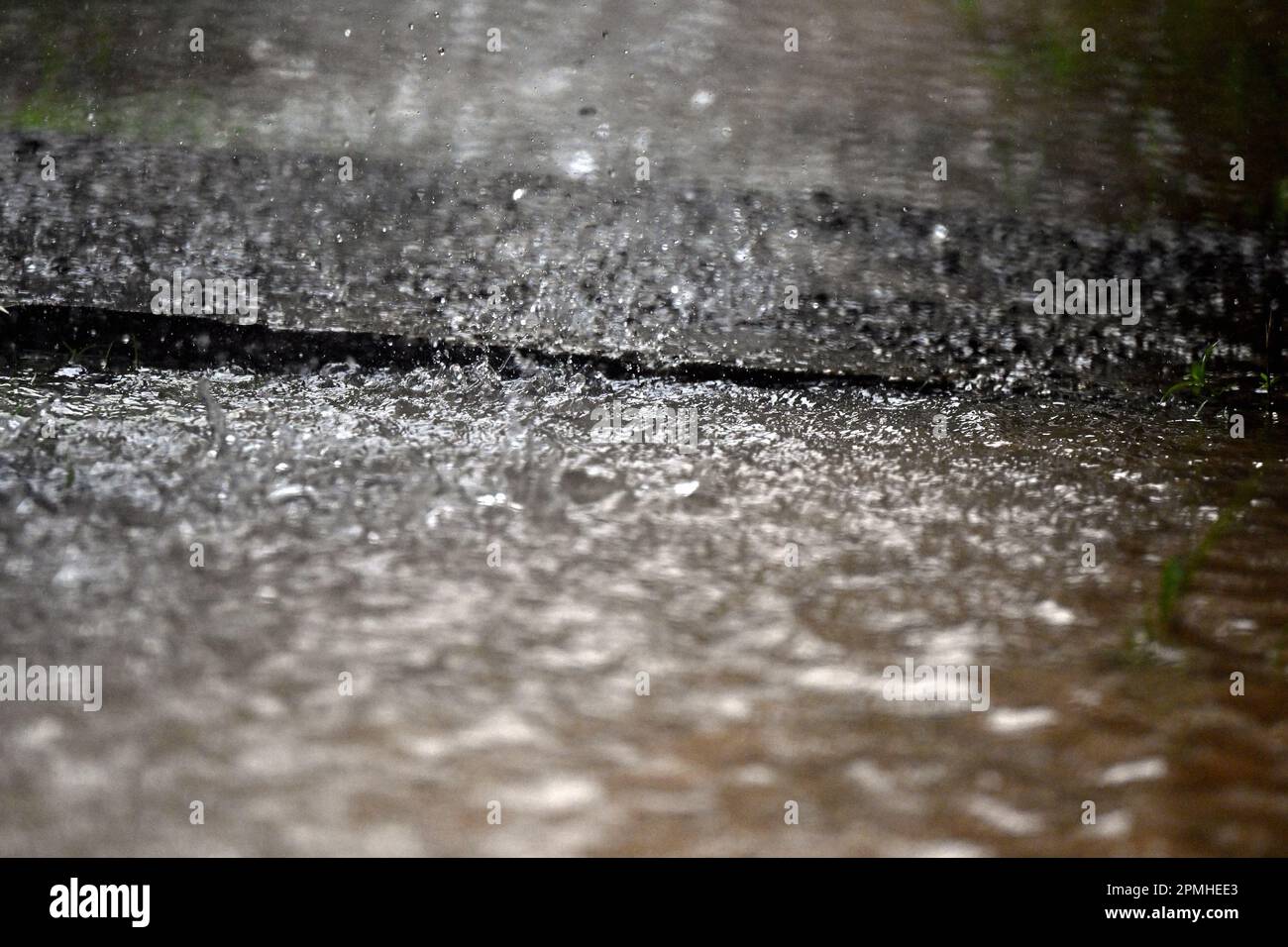 Cayenne, France. 13th Apr, 2023. Illustration shows rain during a royal
