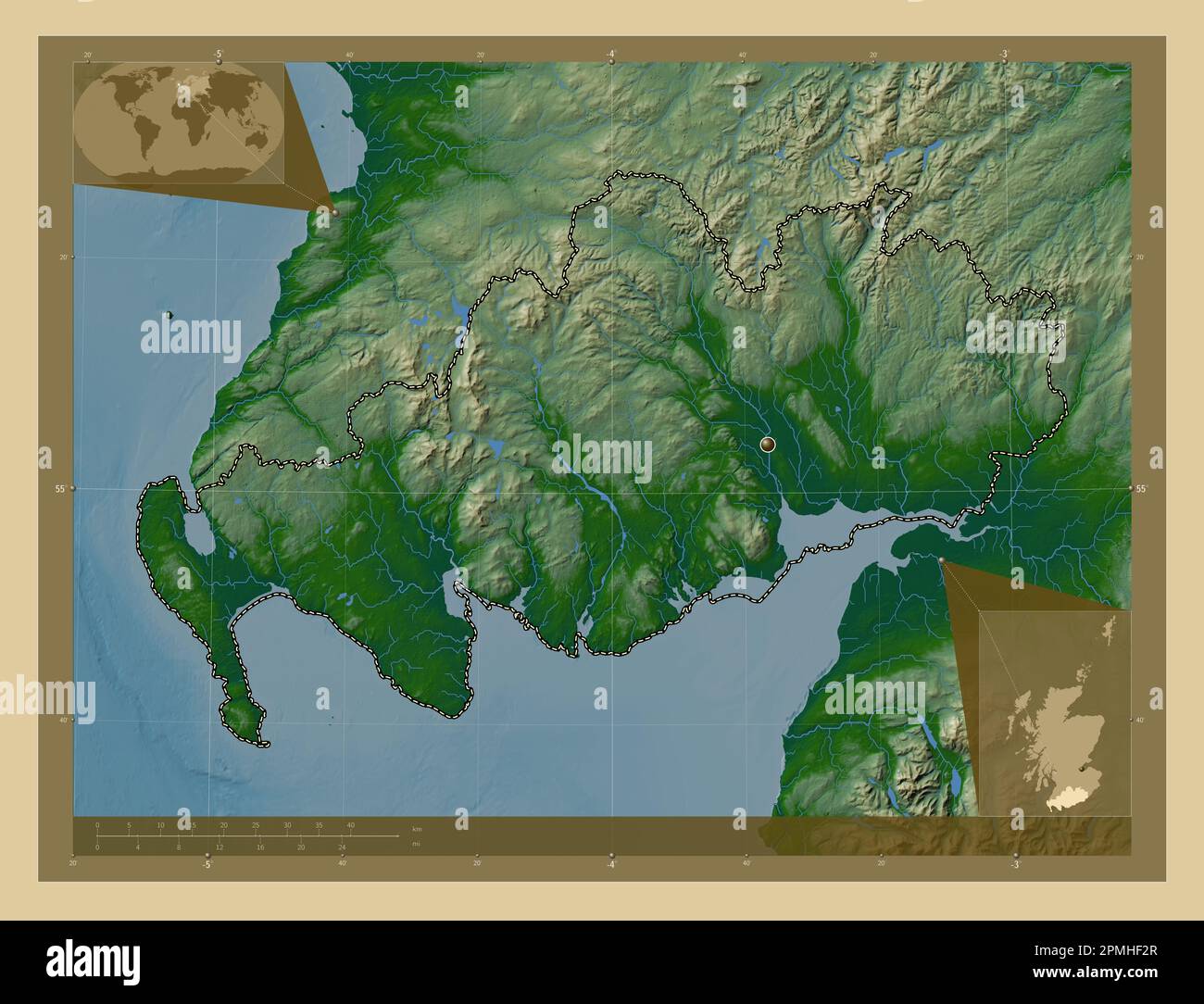 Dumfries and Galloway, region of Scotland Great Britain. Colored