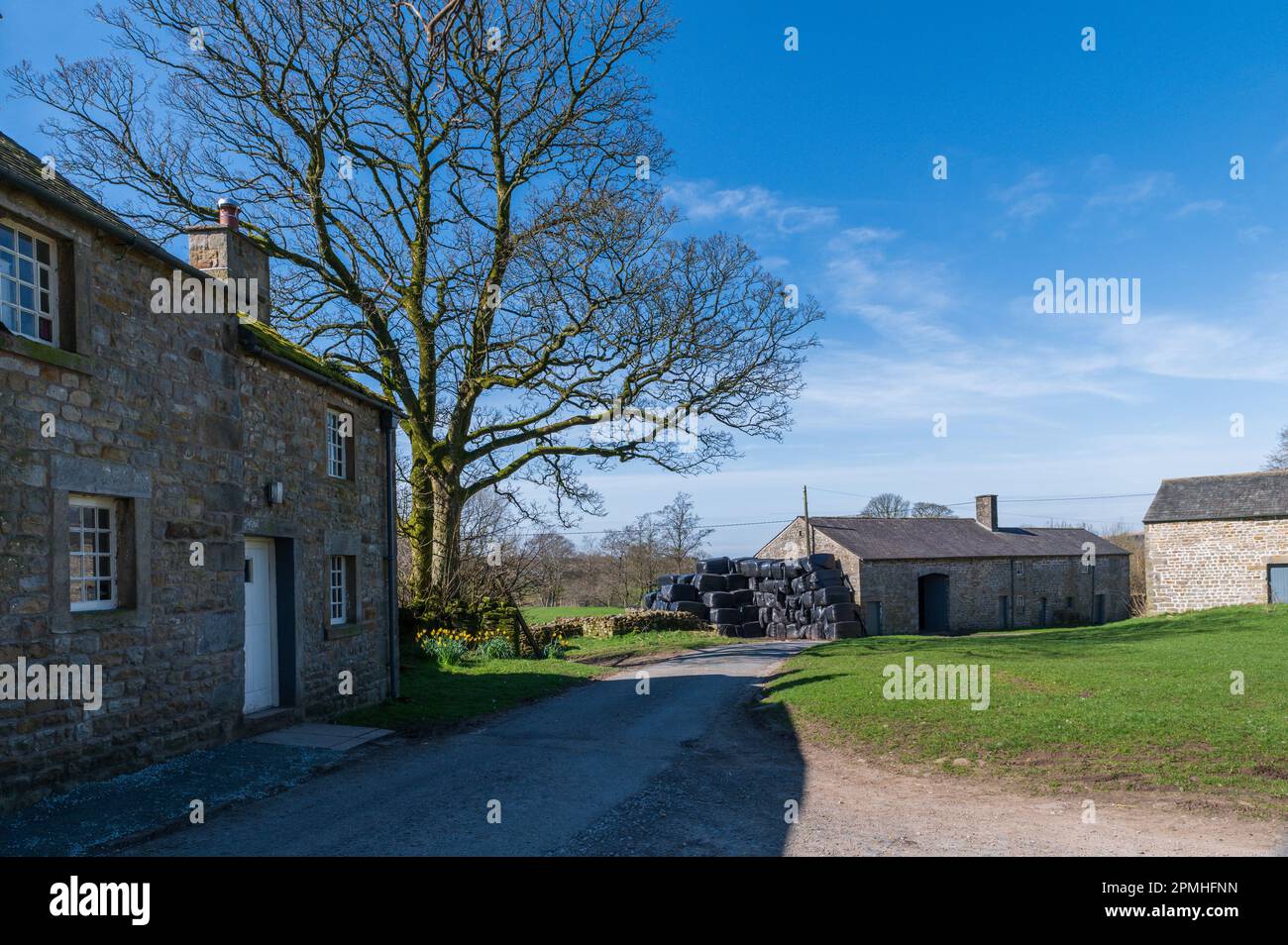 tarnbrook Estate Hamlet in The Forest of Bowland, Lancashire Stock Photo