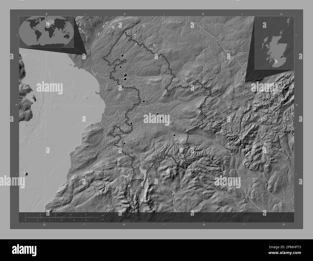 East Ayrshire, region of Scotland Great Britain. Bilevel elevation