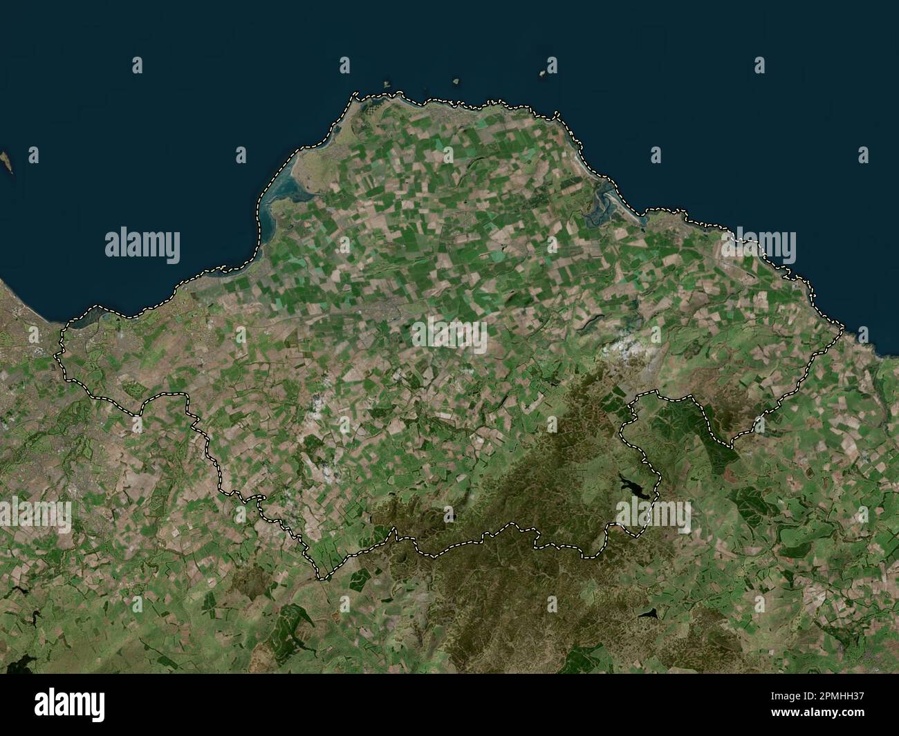 East Lothian, region of Scotland Great Britain. High resolution satellite map Stock Photo Alamy