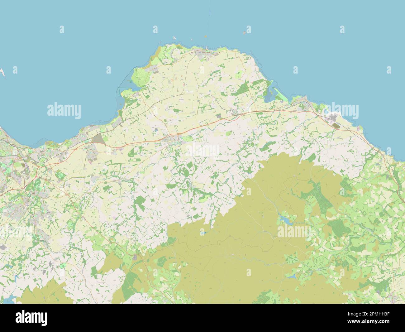 East Lothian, region of Scotland Great Britain. Open Street Map Stock Photo Alamy