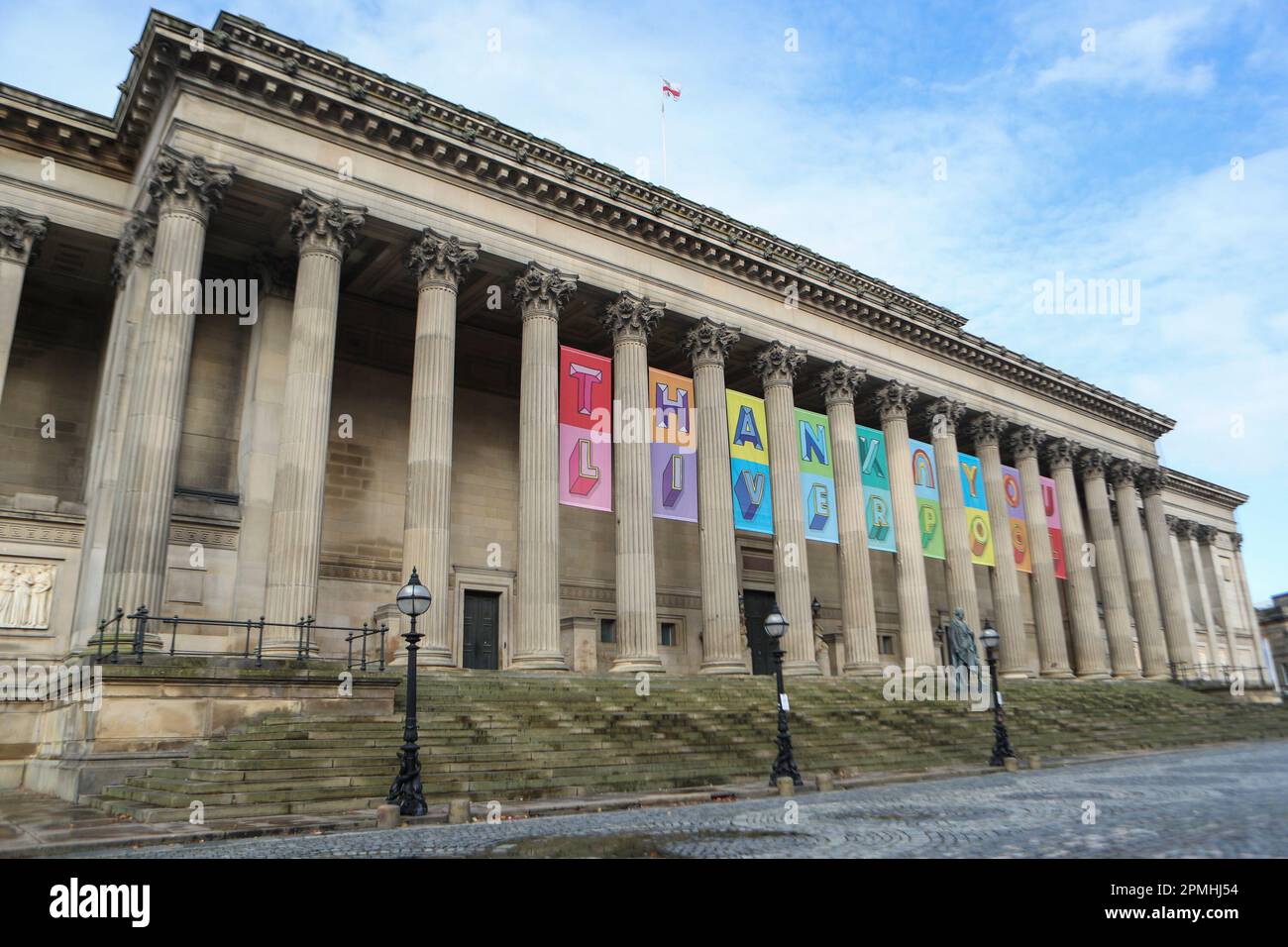 01/10/2020. St Geoprge's Hall, Liverpool, UK. Quiet in Liverpool today, where new lockdown rules are being introduced. Stock Photo