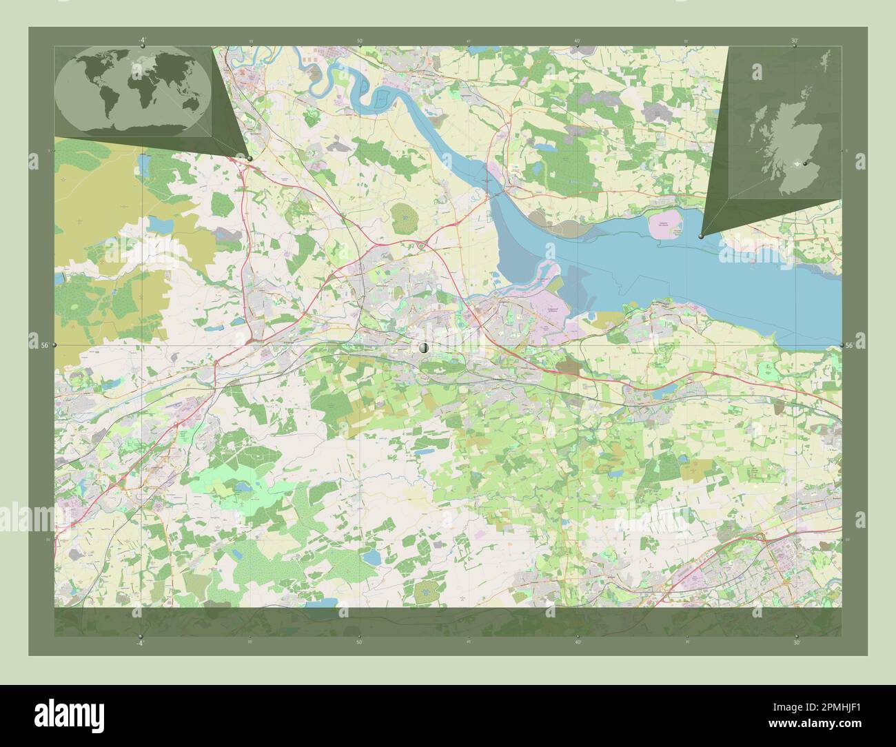 Falkirk, region of Scotland Great Britain. Open Street Map. Corner