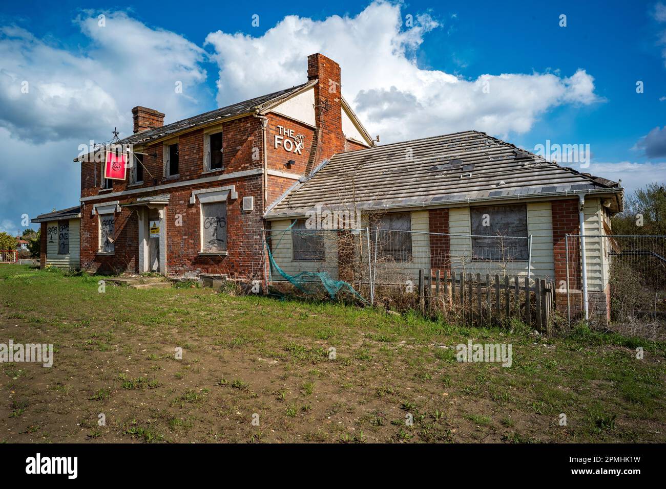 The Fox Pub closed and boarded up Haverhill Suffolk England April 2023 ...