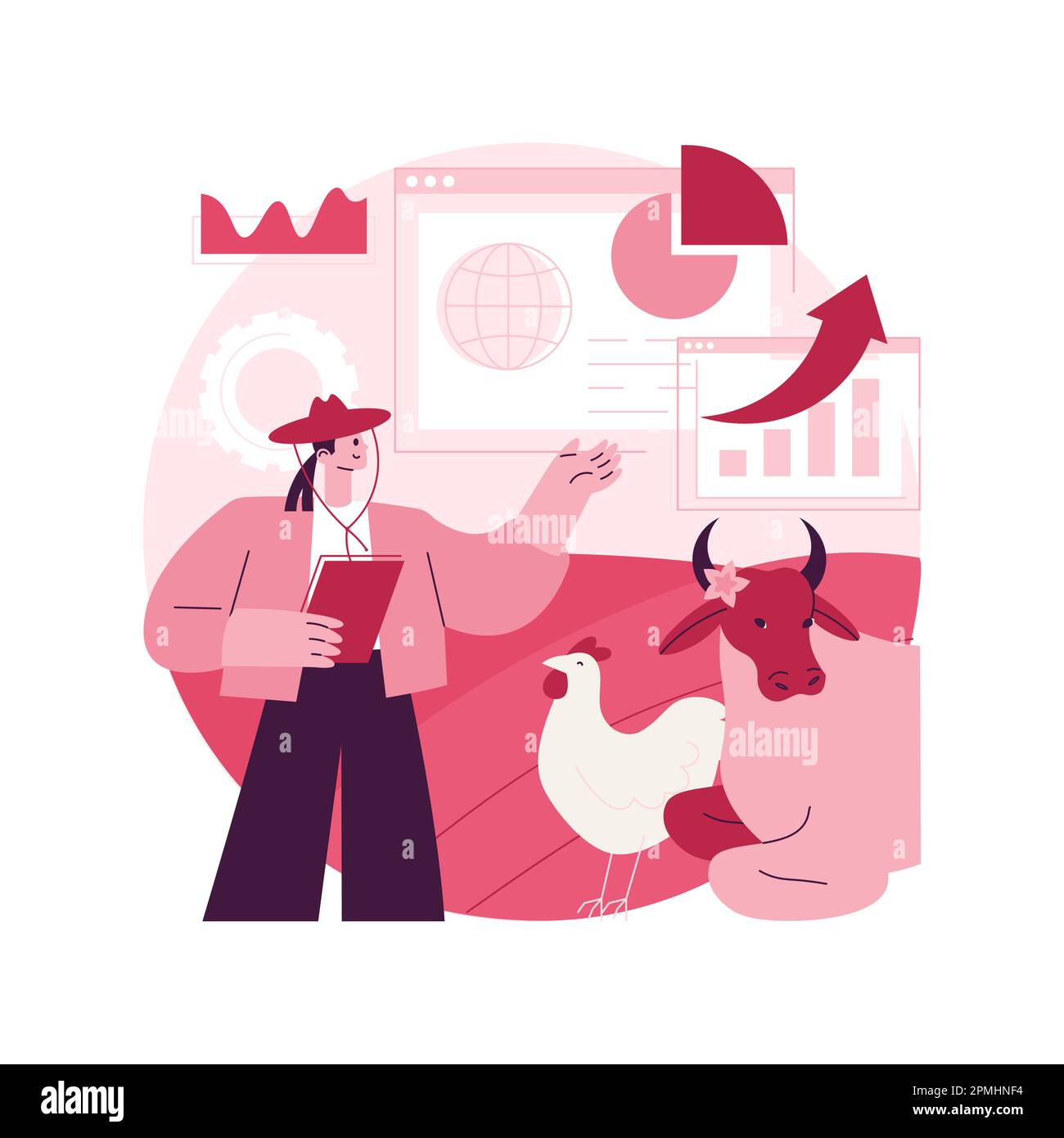 Holistic management abstract concept vector illustration. Domestic