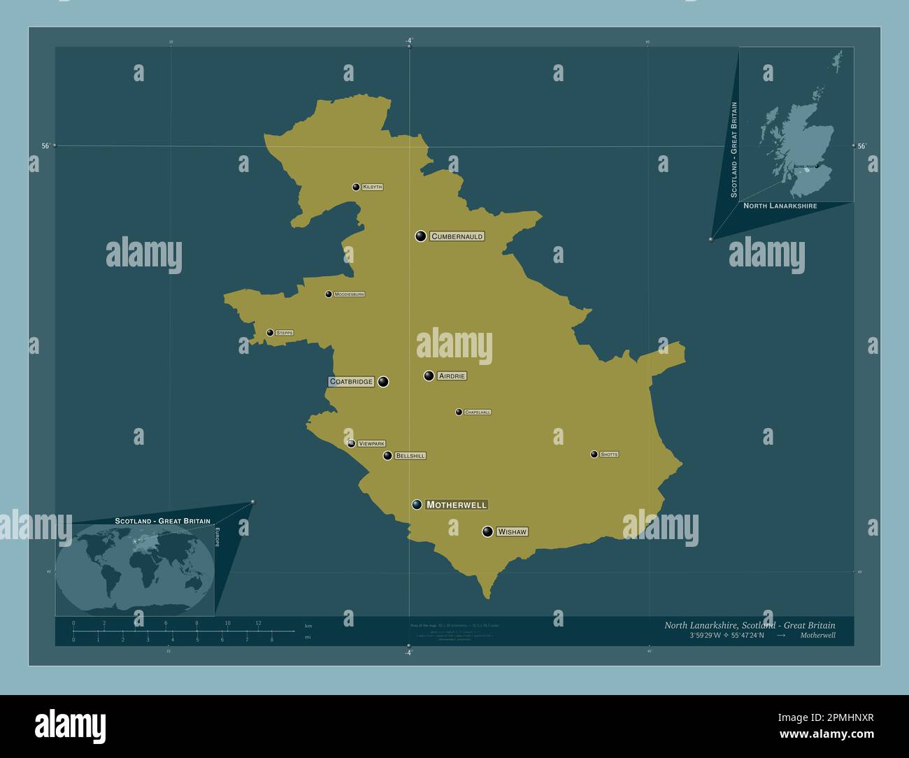 North Lanarkshire, region of Scotland Great Britain. Solid color